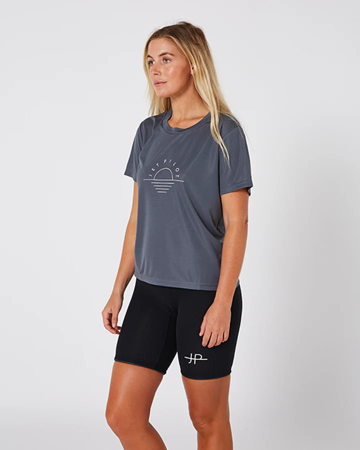 Jetpilot Pacer Drifit Ladies Tee - Charcoal - Image 6