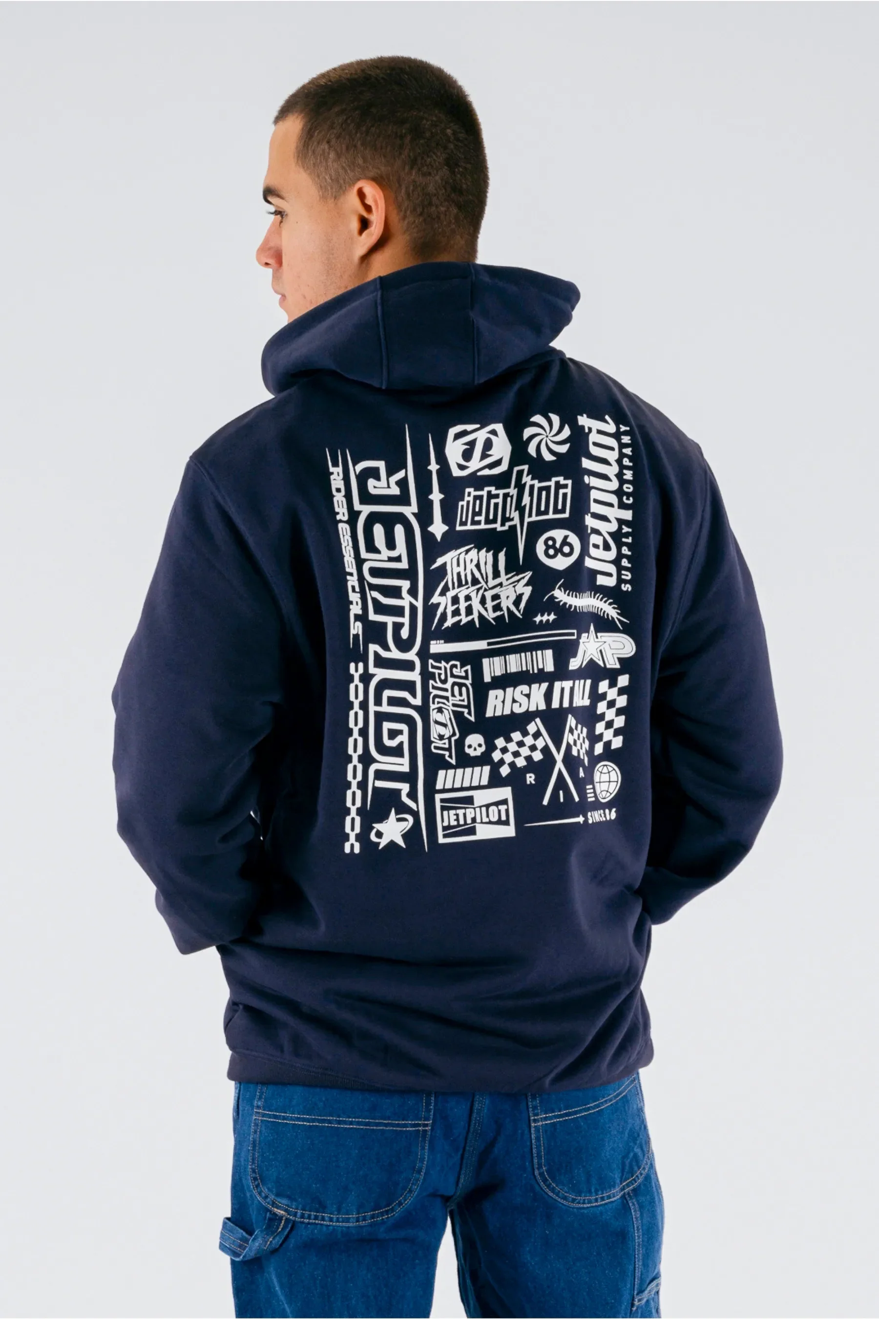 Jetpilot Progress Pullover - Dark Blue - Image 2