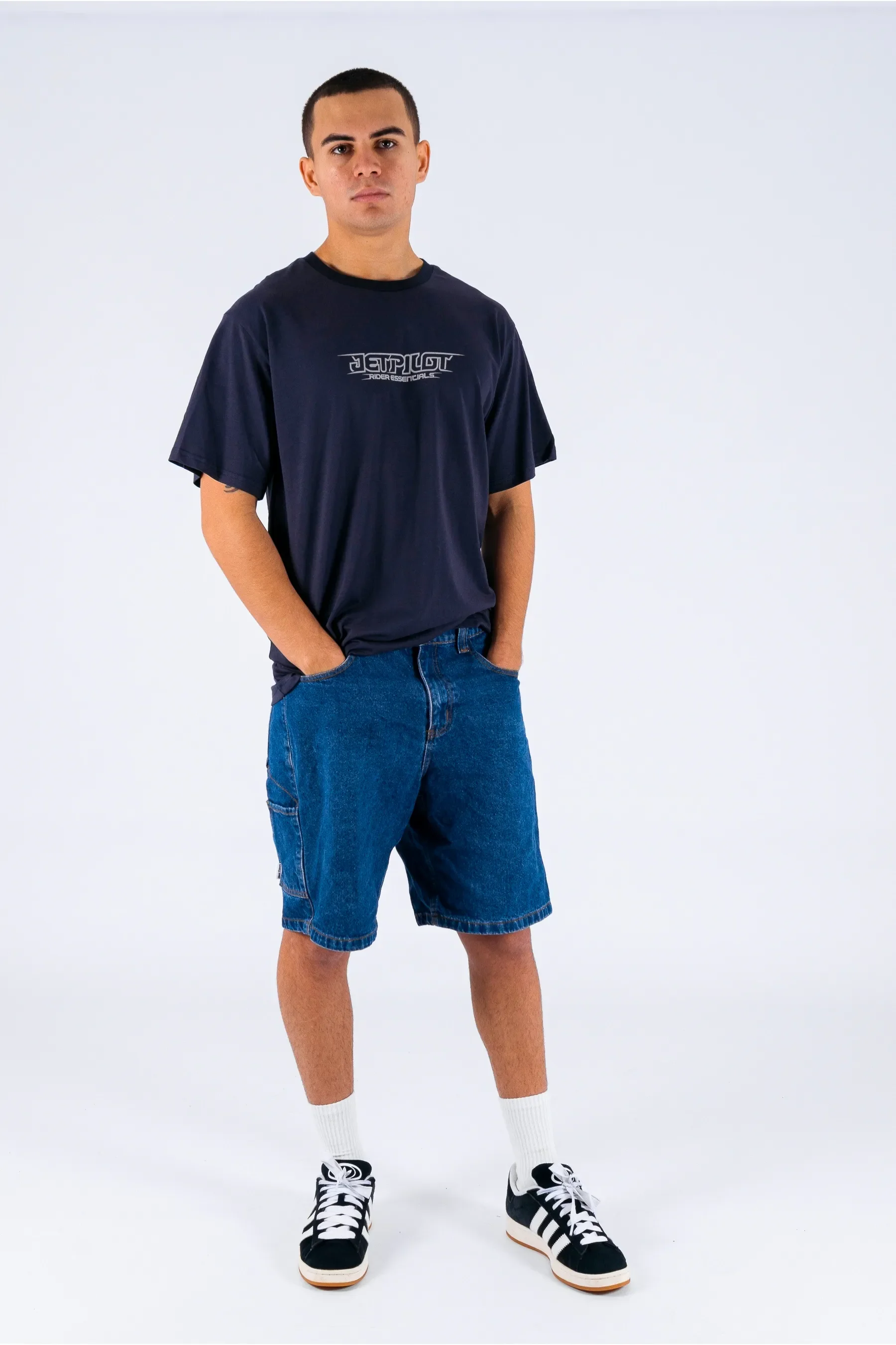 Jetpilot Progress Tee - Dark Blue - Image 2