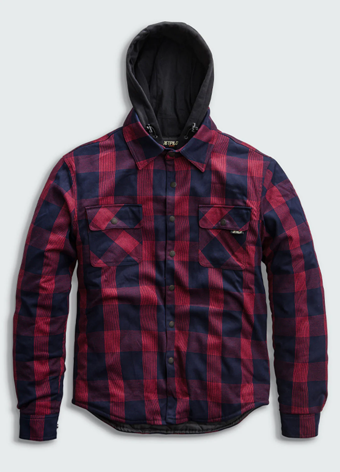 Quilted Flannel Jacket - Red - Image 6