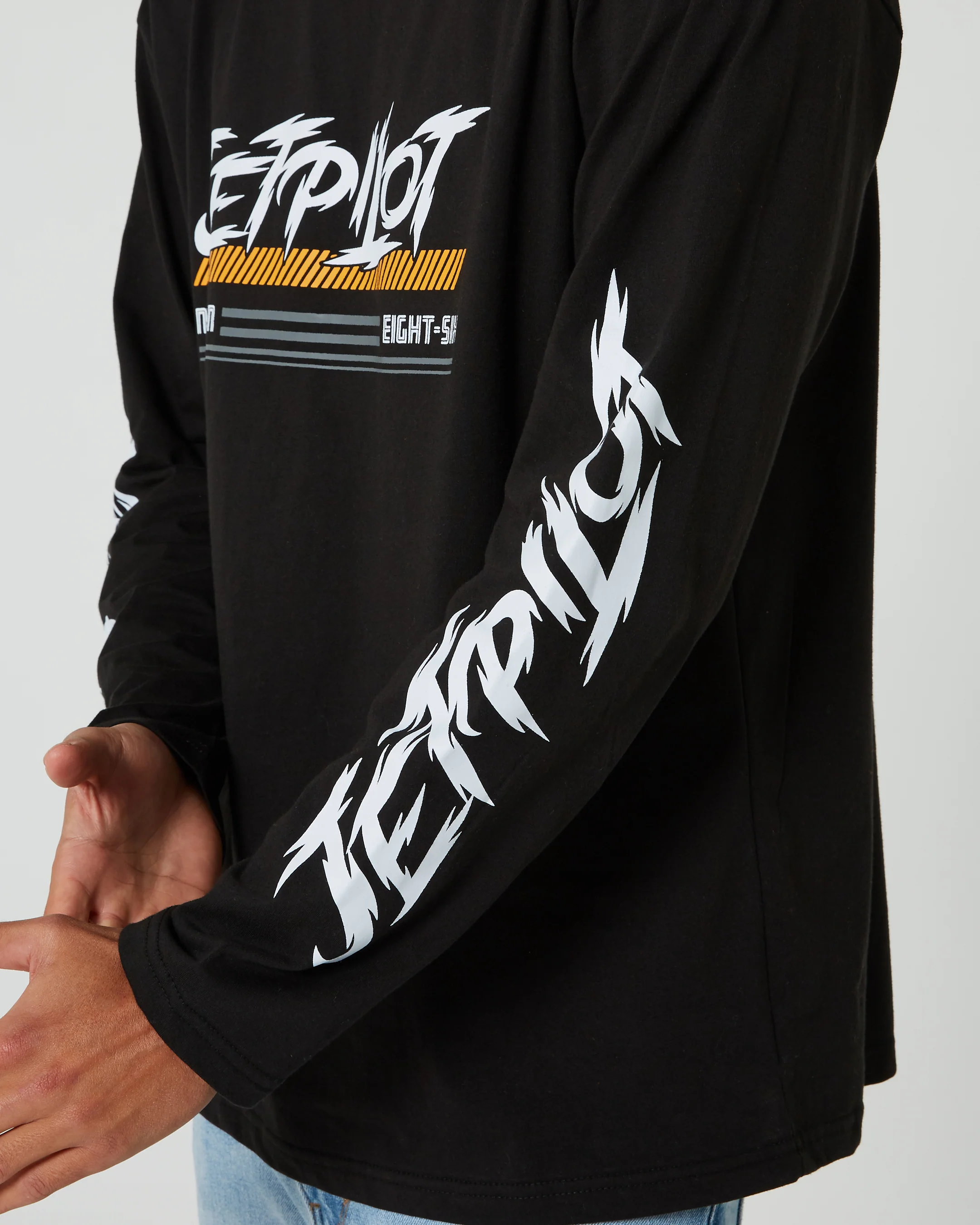 Jetpilot Race Tech Mens Long Sleeve Tee - Black - Image 5