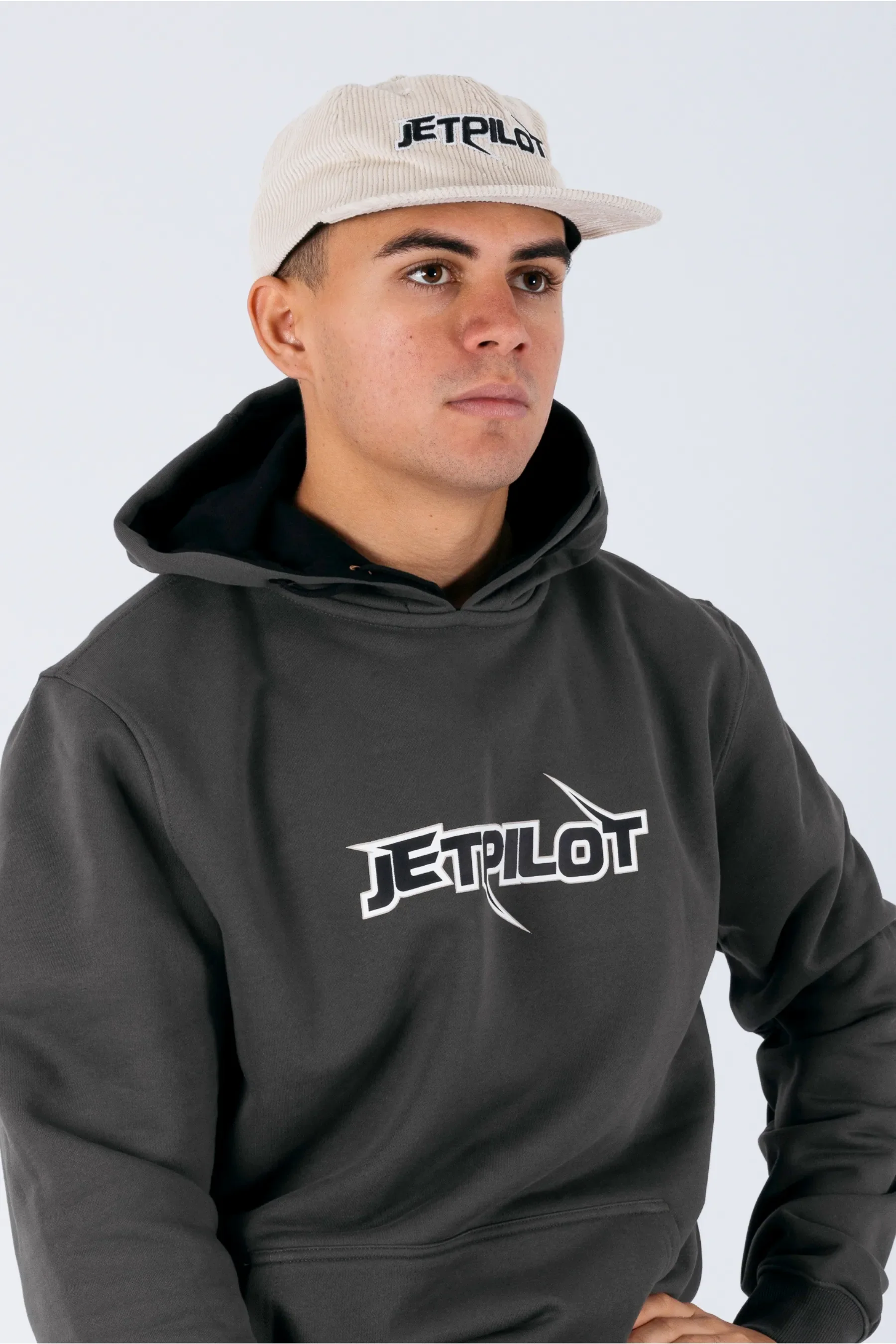 Jetpilot Raptor 2 Corduroy 6 Panel Cap - Cement - Image 5
