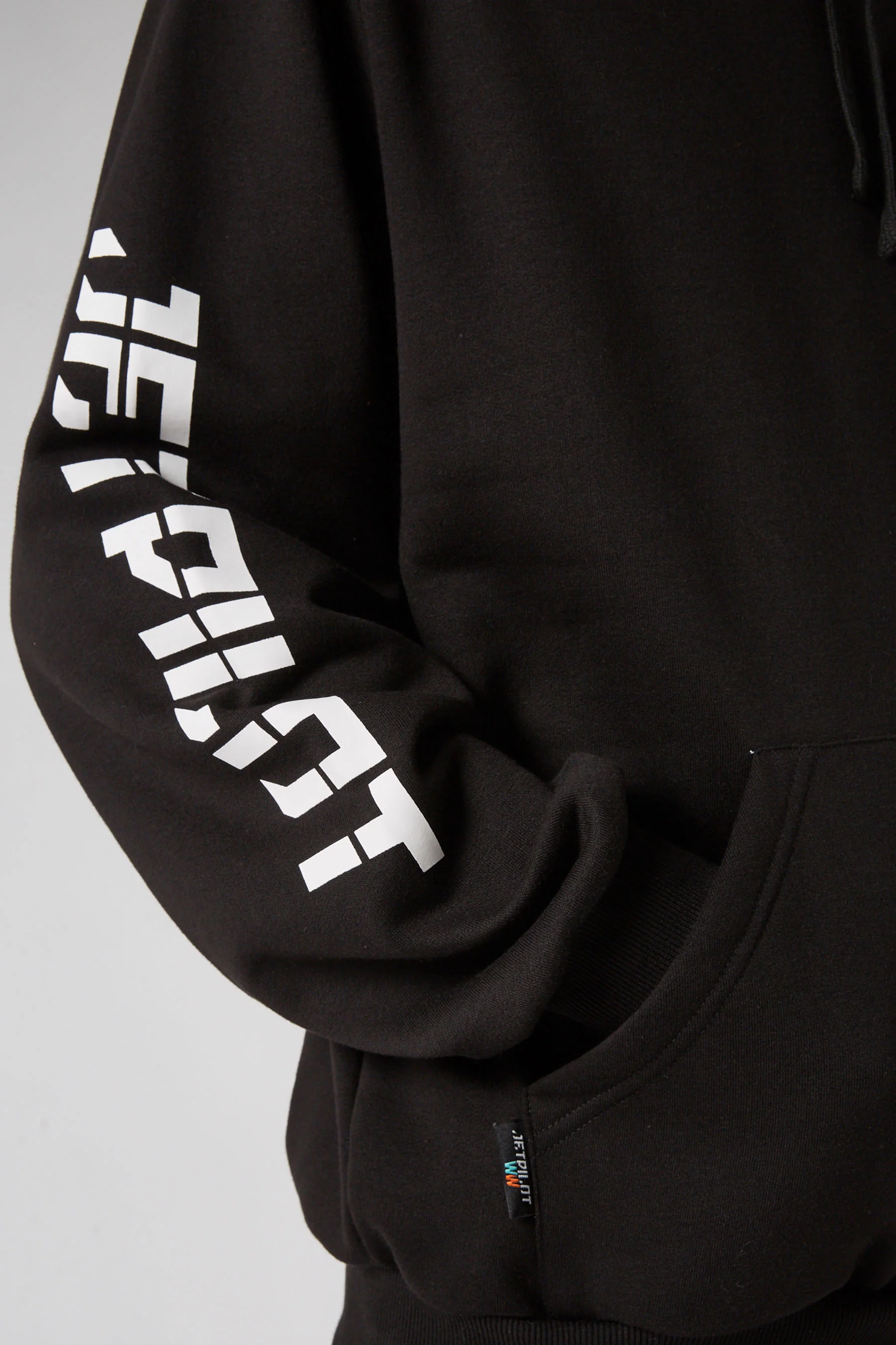 Jetpilot Sparked Mens Pullover Hoodie - Black/White - Image 4