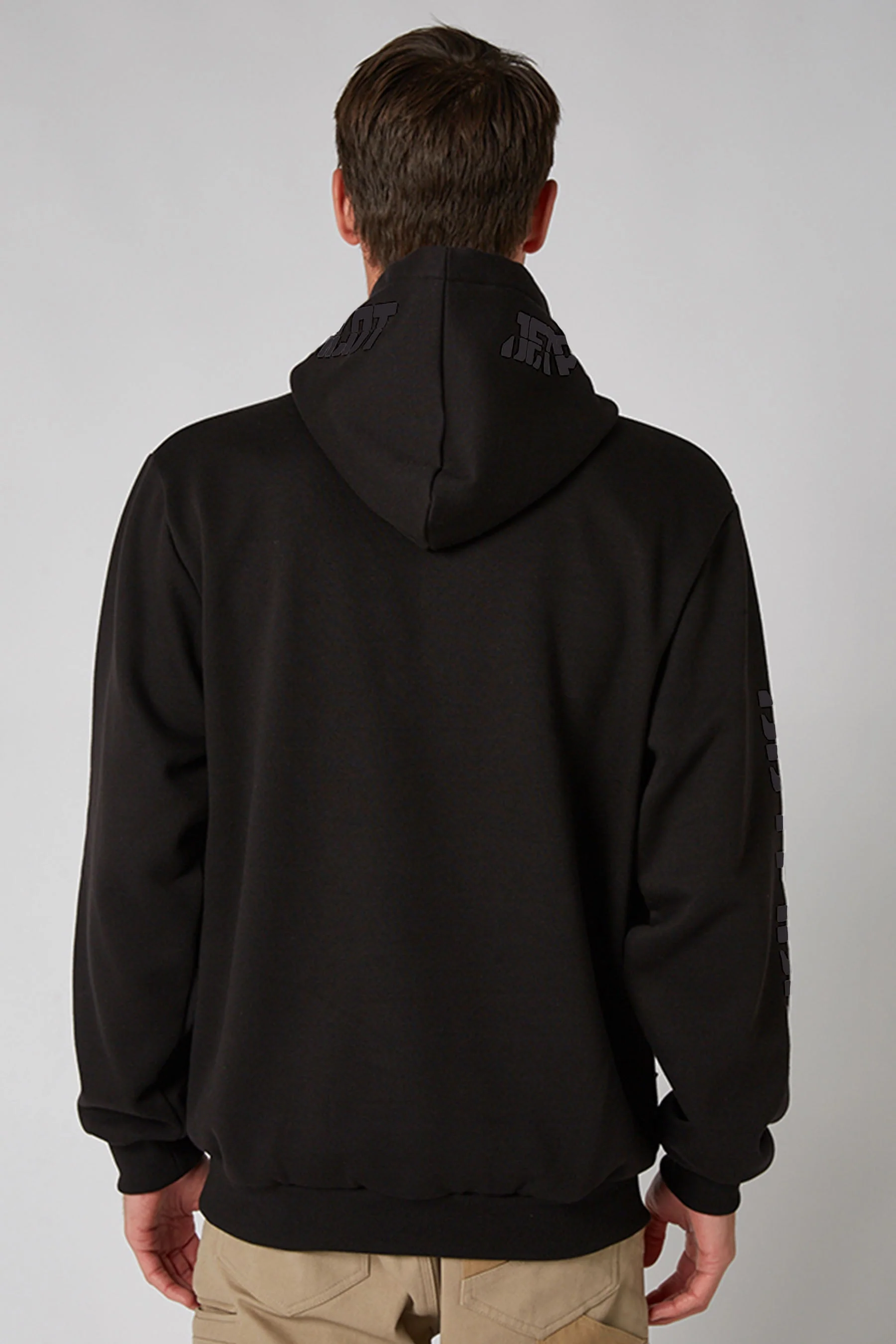 Jetpilot Sparked Mens Pullover Hoodie - Black/Coal - Image 4