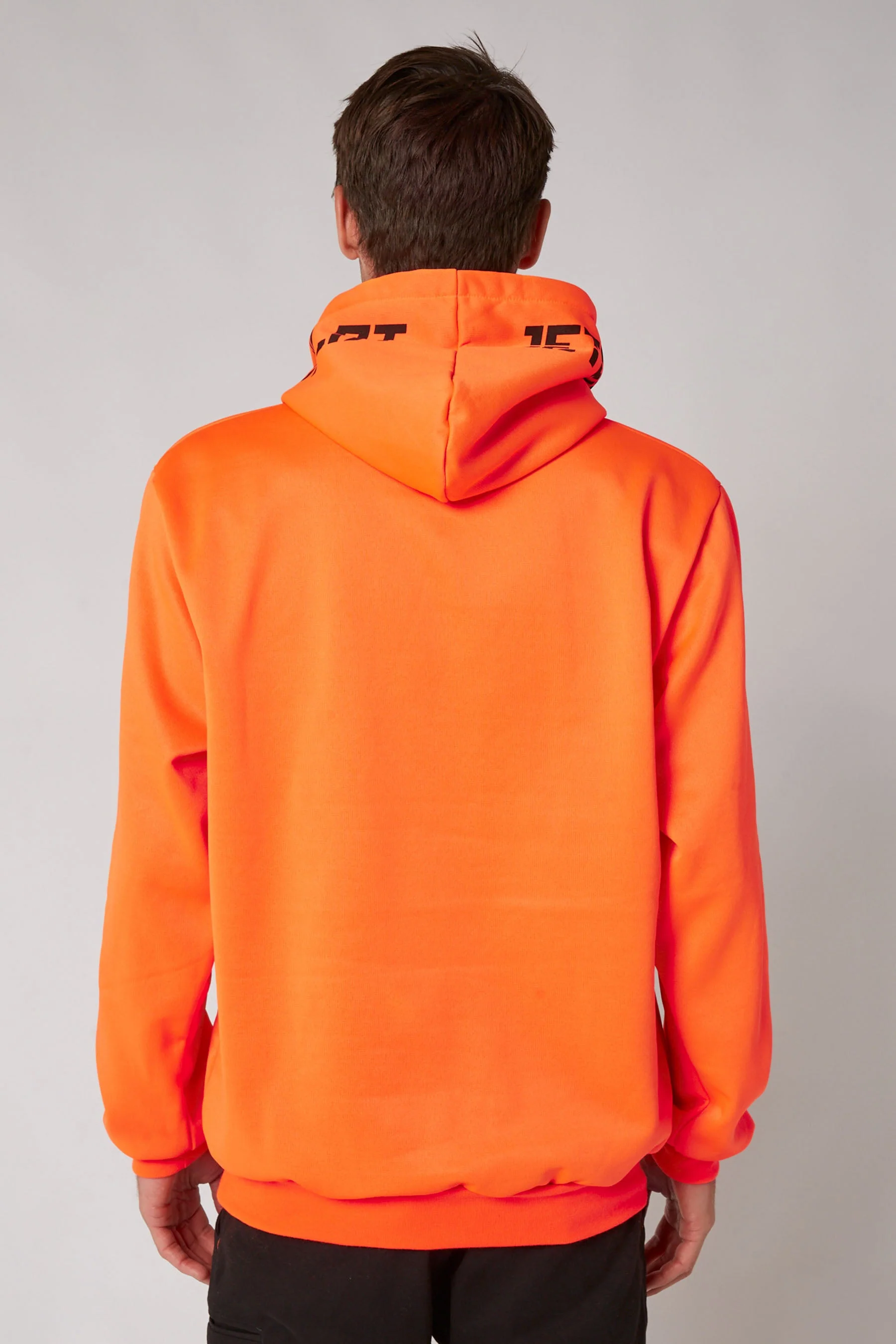 Jetpilot Sparked Mens Pullover Hoodie - Hi Vis Orange - Image 3