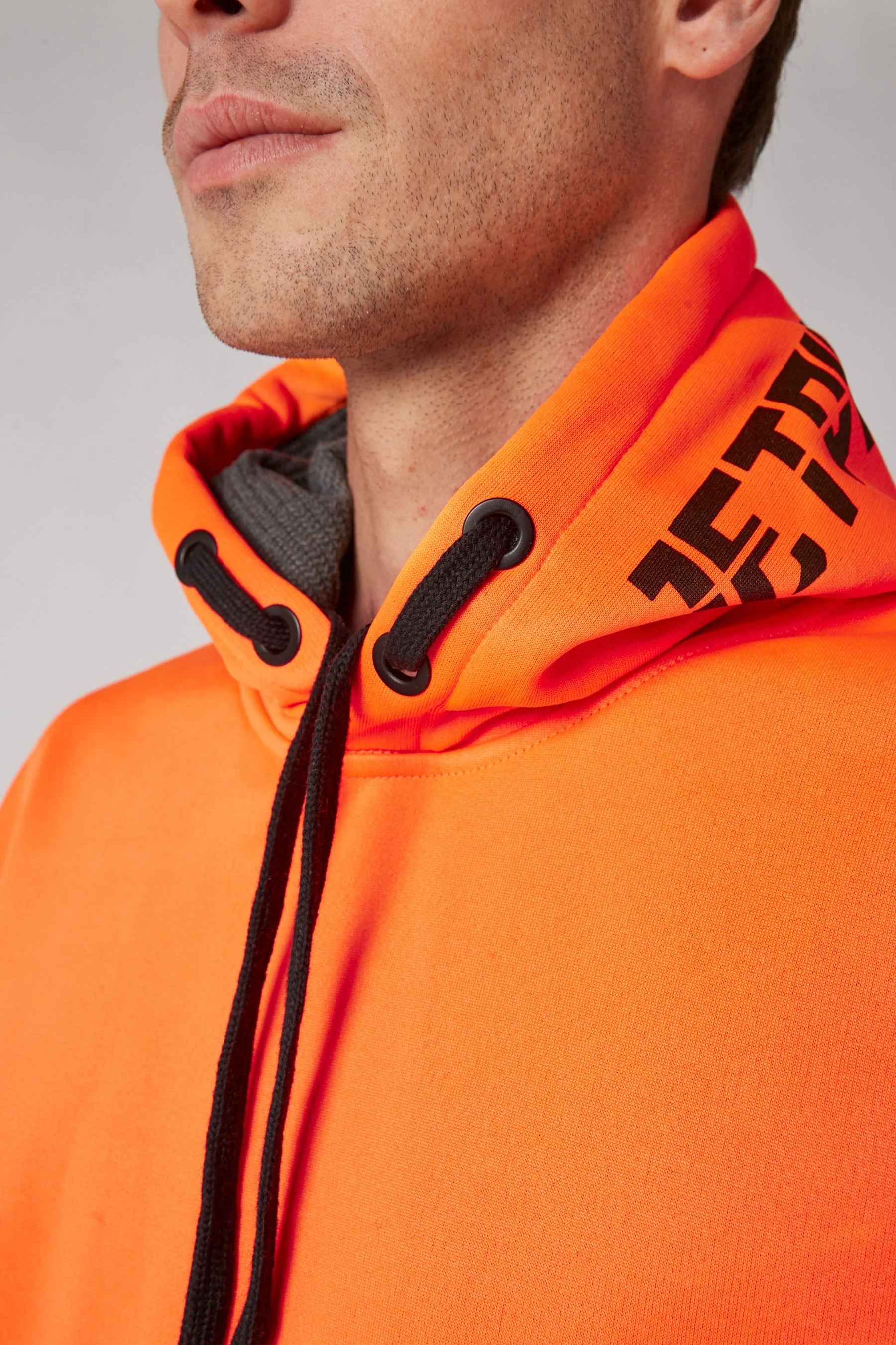 Jetpilot Sparked Mens Pullover Hoodie - Hi Vis Orange - Image 6