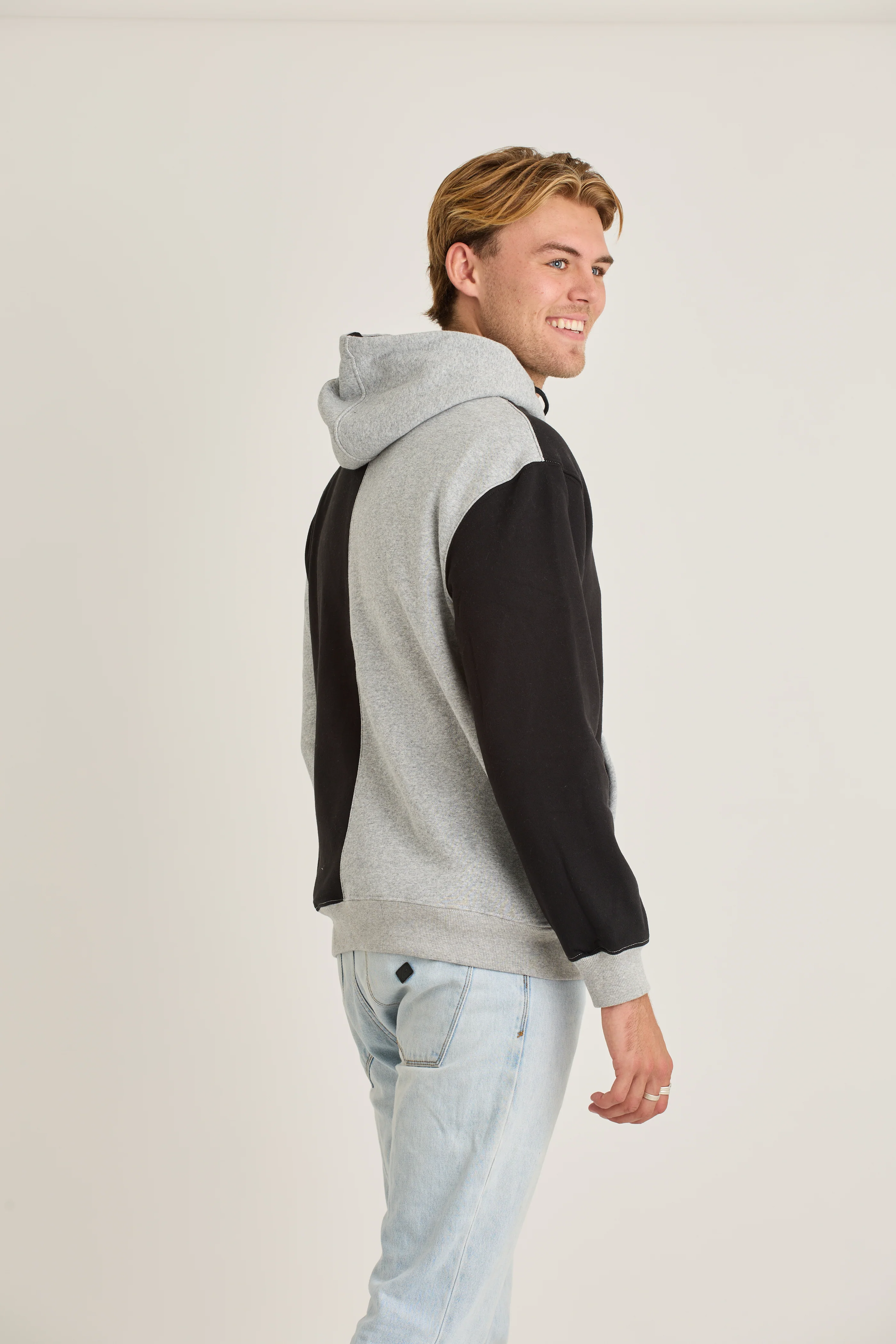 Jetpilot Split Mens Pullover - Grey - Image 4