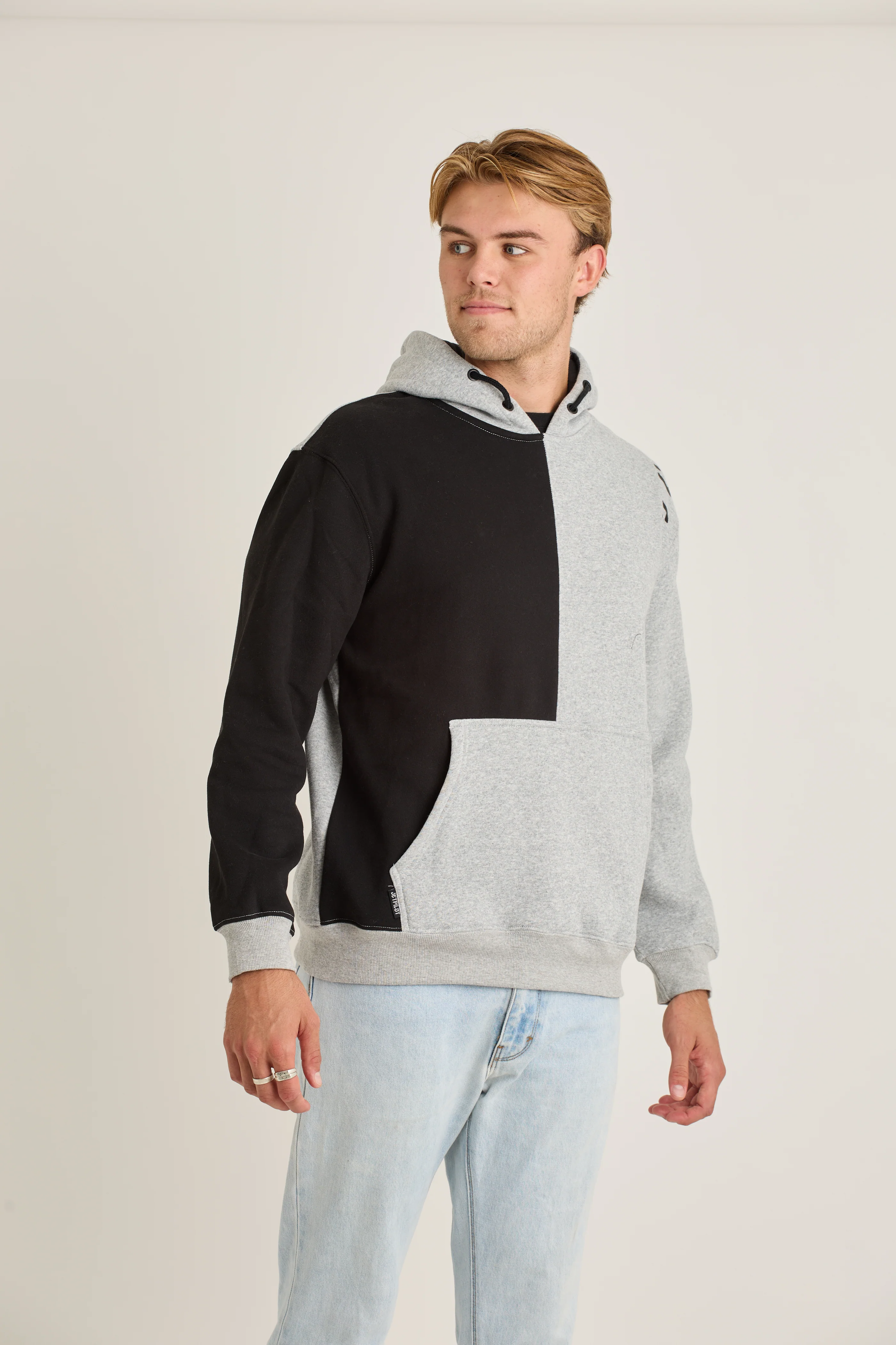 Jetpilot Split Mens Pullover - Grey - Image 5