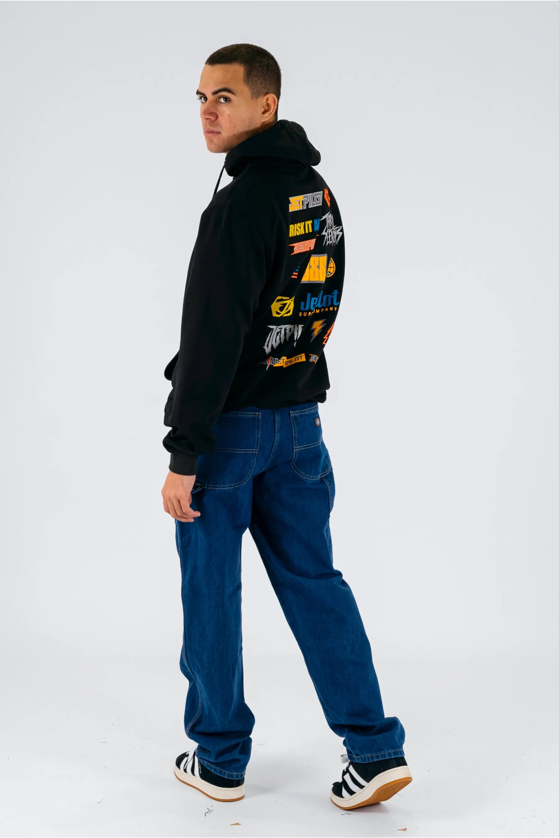 Jetpilot Stickered Pullover - Black - Image 3