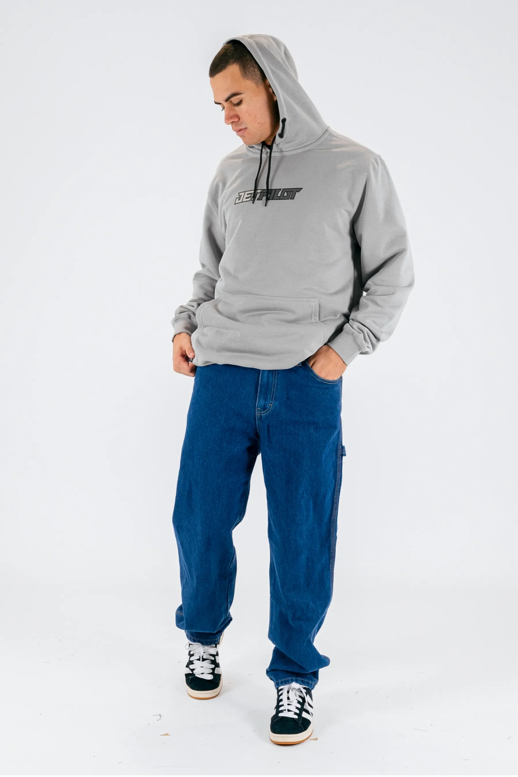 Jetpilot Stickered Pullover - Grey - Image 3
