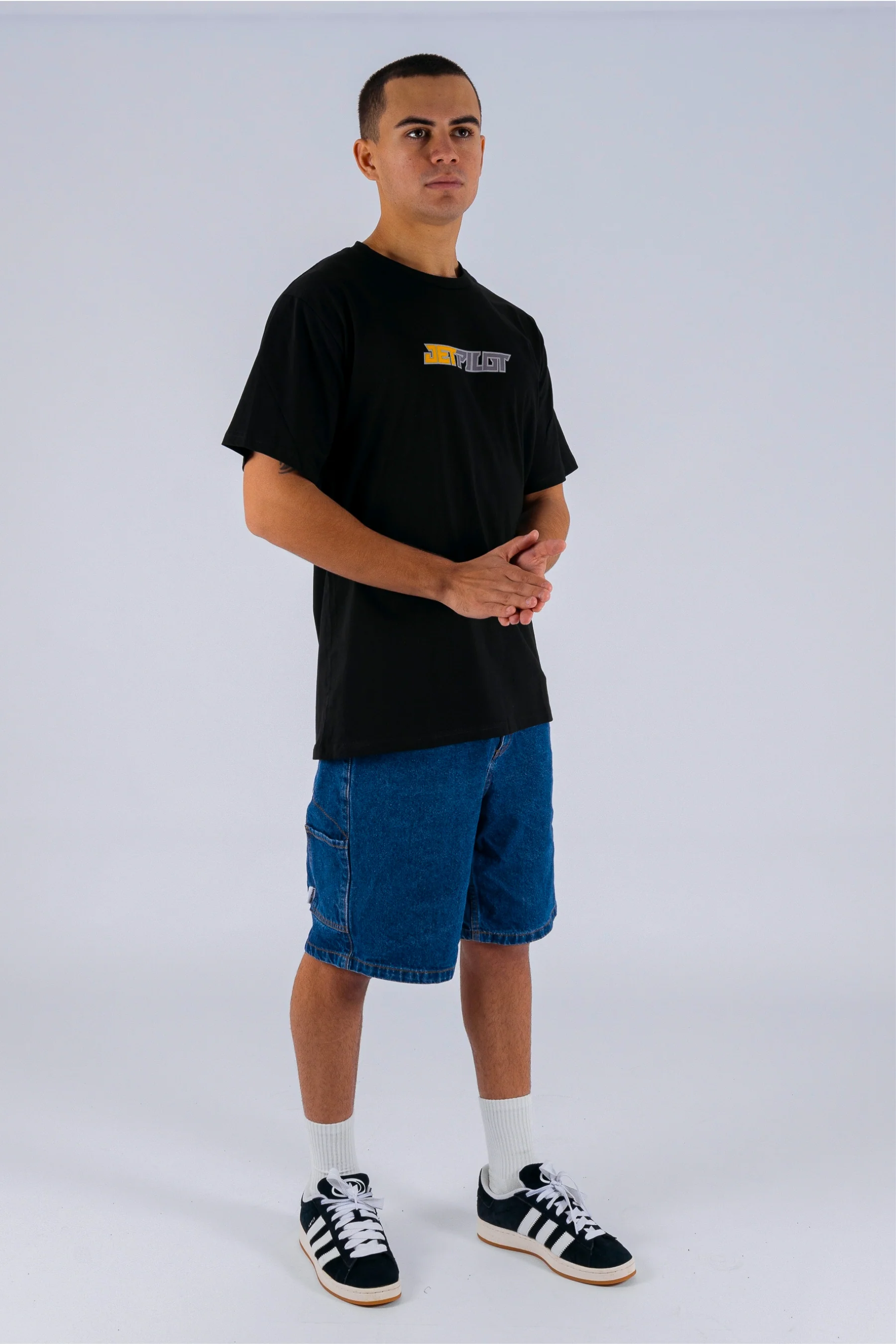 Jetpilot Stickered Tee - Black/Multi - Image 4