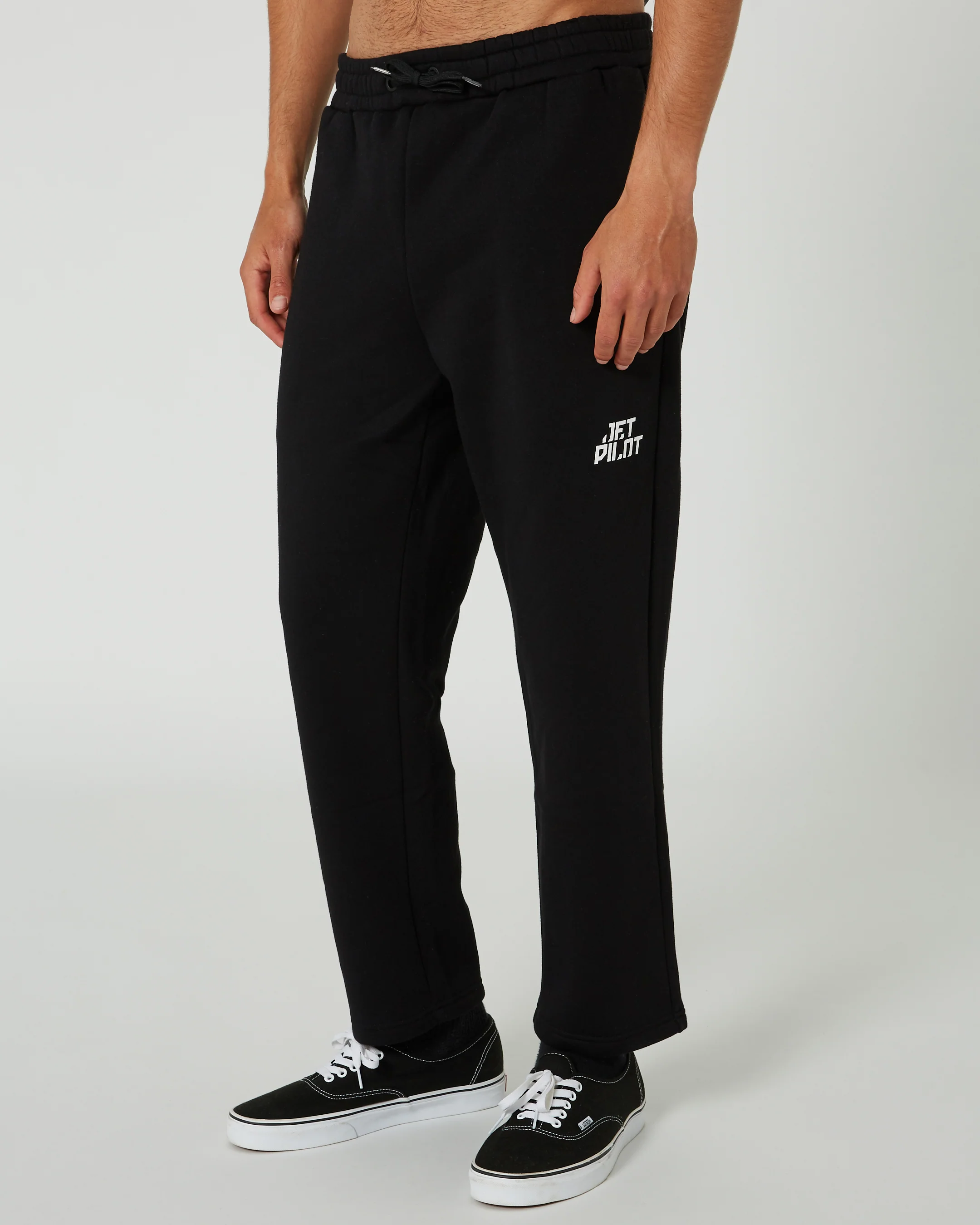 Jetpilot Straight Mens Trackpant - Black - Image 4