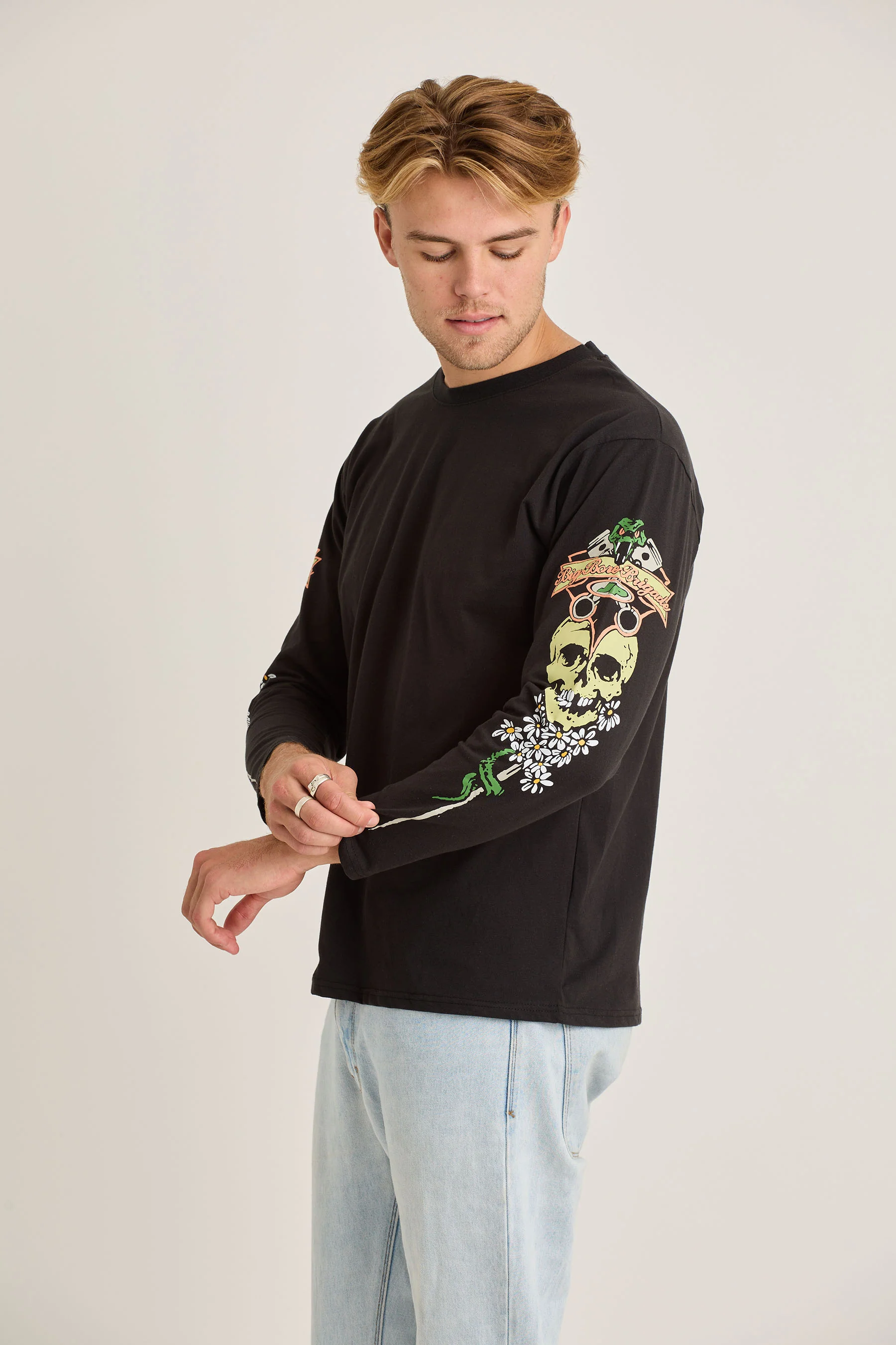 Jetpilot Stung Mens L/S Tee - Black - Image 7