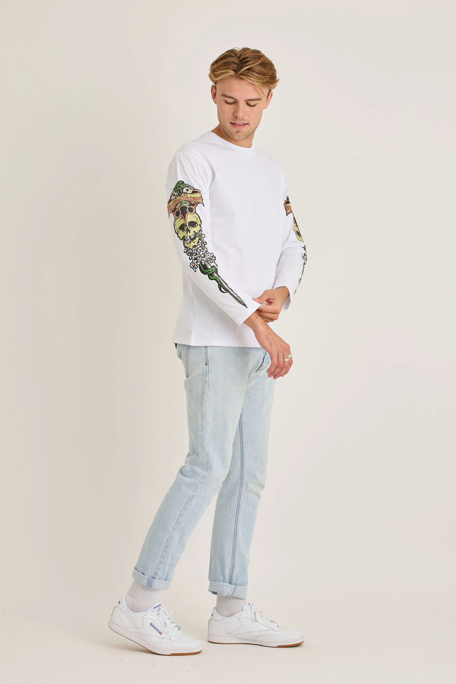 Jetpilot Stung Mens L/S Tee - White
