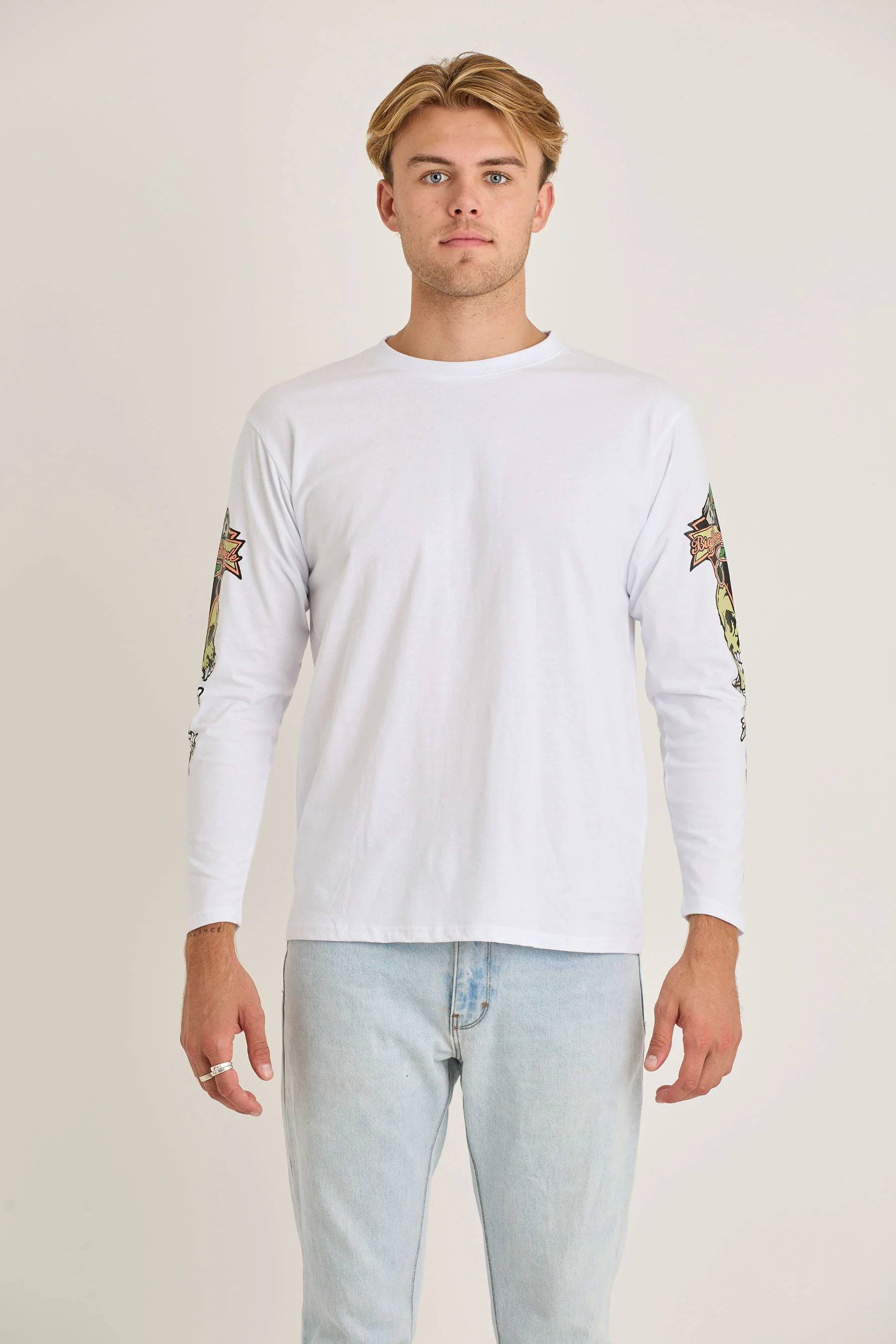 Jetpilot Stung Mens L/S Tee - White - Image 2