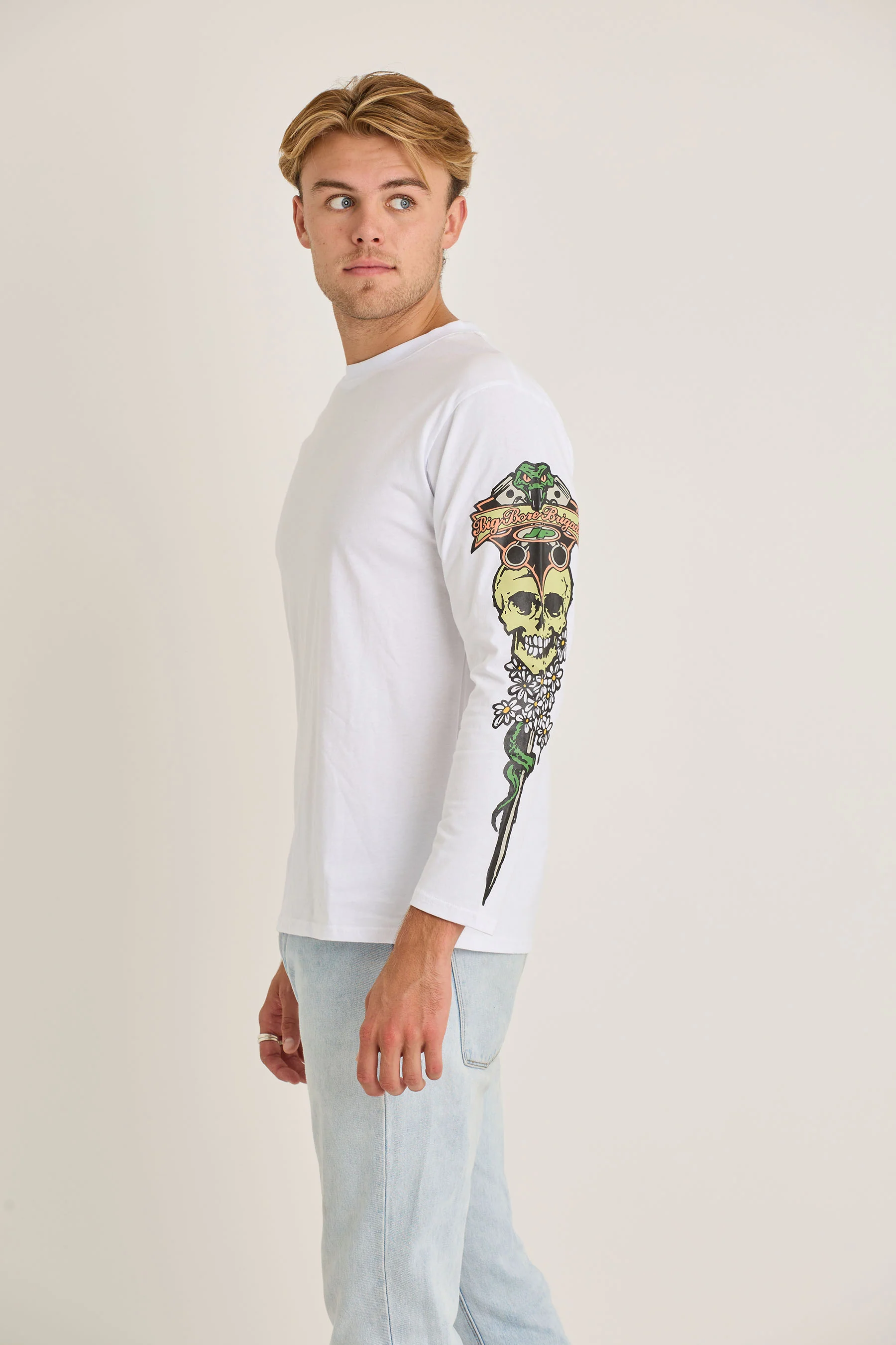Jetpilot Stung Mens L/S Tee - White - Image 3
