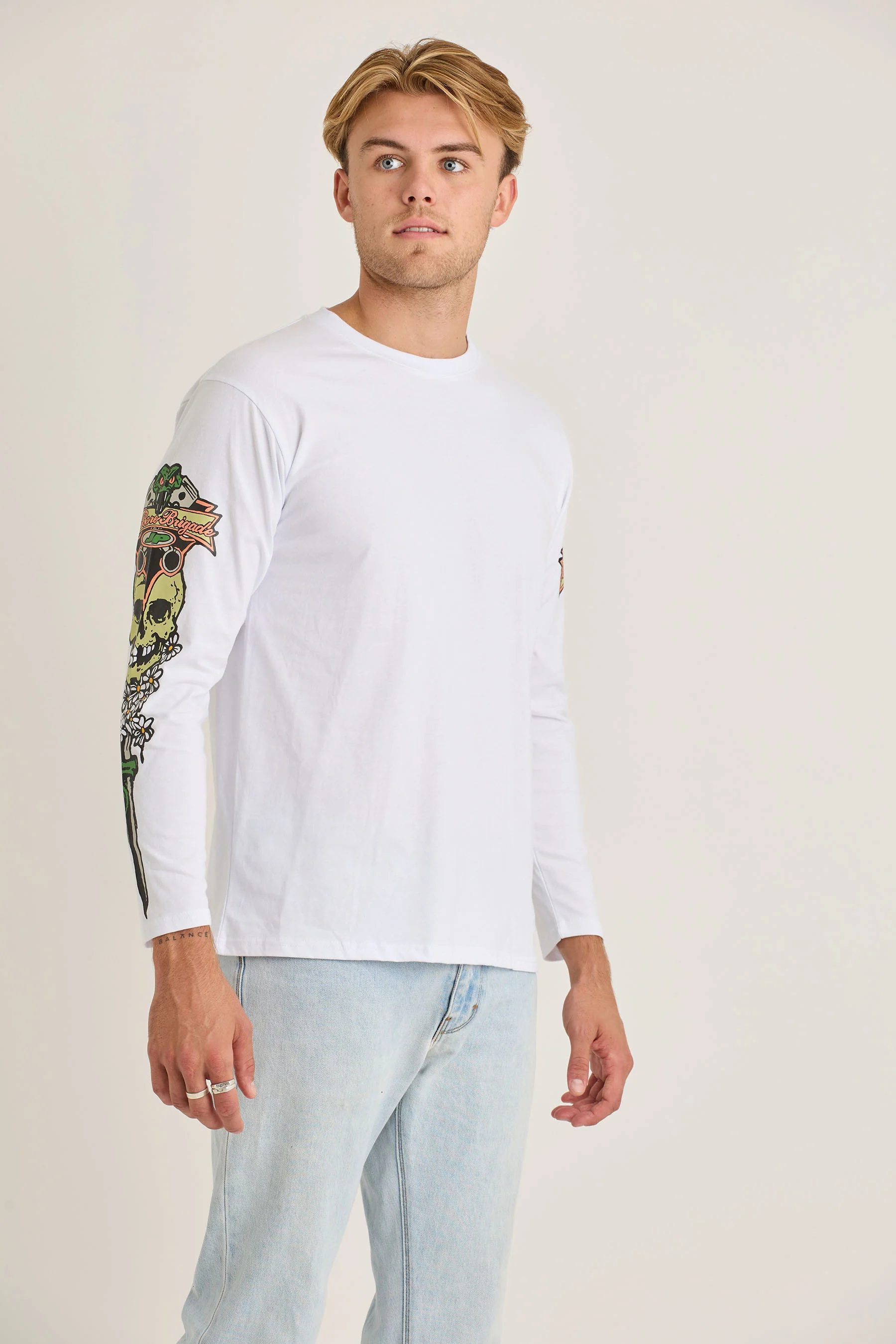 Jetpilot Stung Mens L/S Tee - White - Image 6
