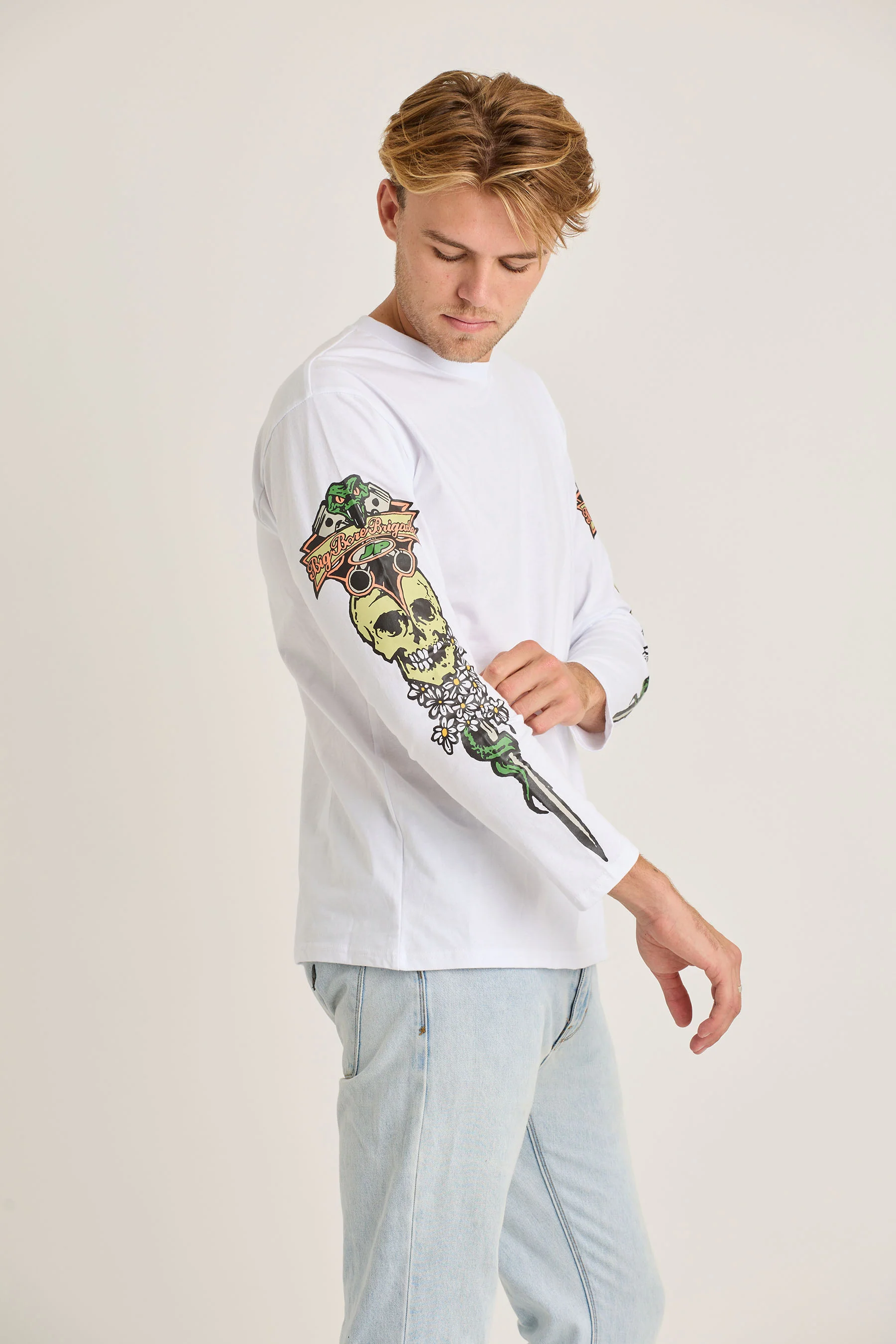 Jetpilot Stung Mens L/S Tee - White - Image 7