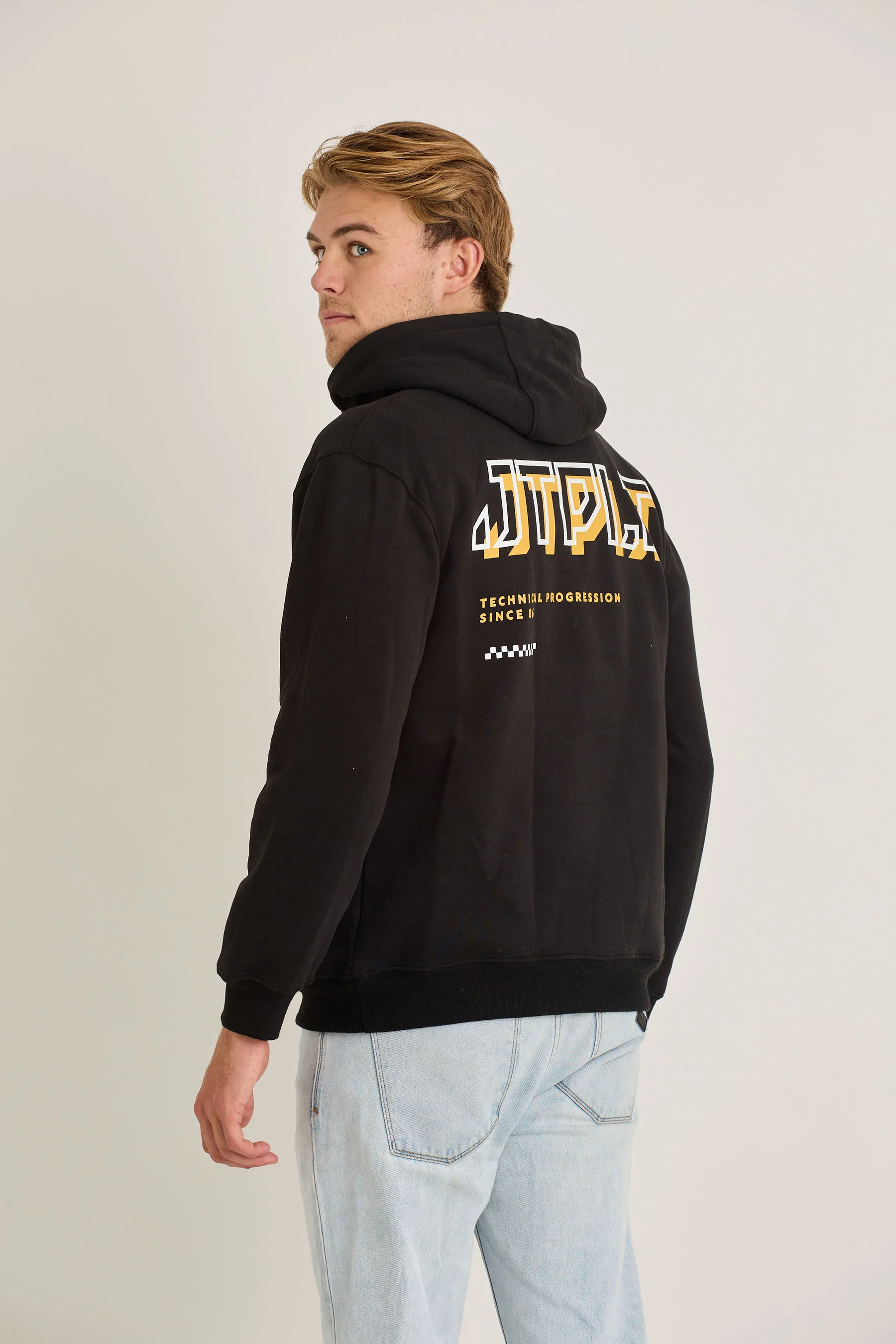 Jetpilot Tech Mens Pullover - Black - Image 4