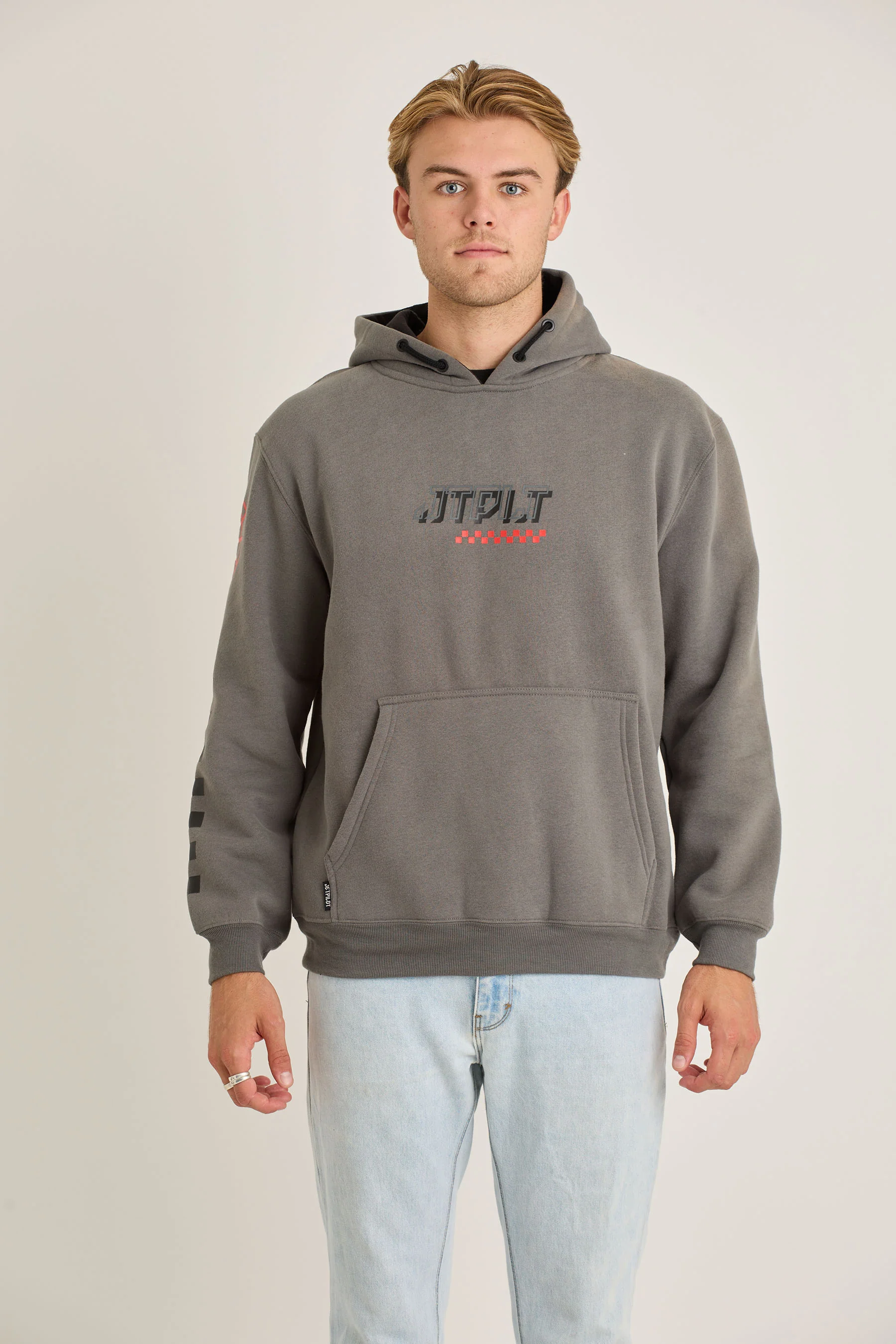Jetpilot Tech Mens Pullover - Charcoal - Image 2