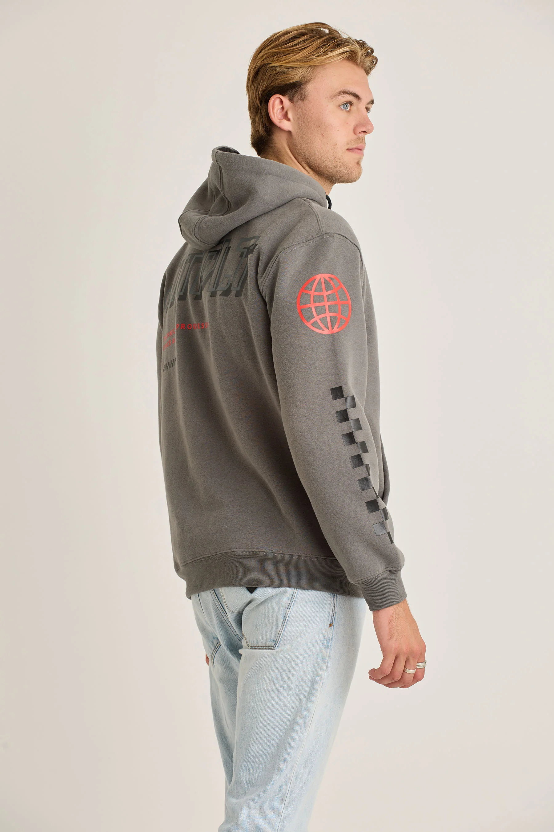 Jetpilot Tech Mens Pullover - Charcoal - Image 5