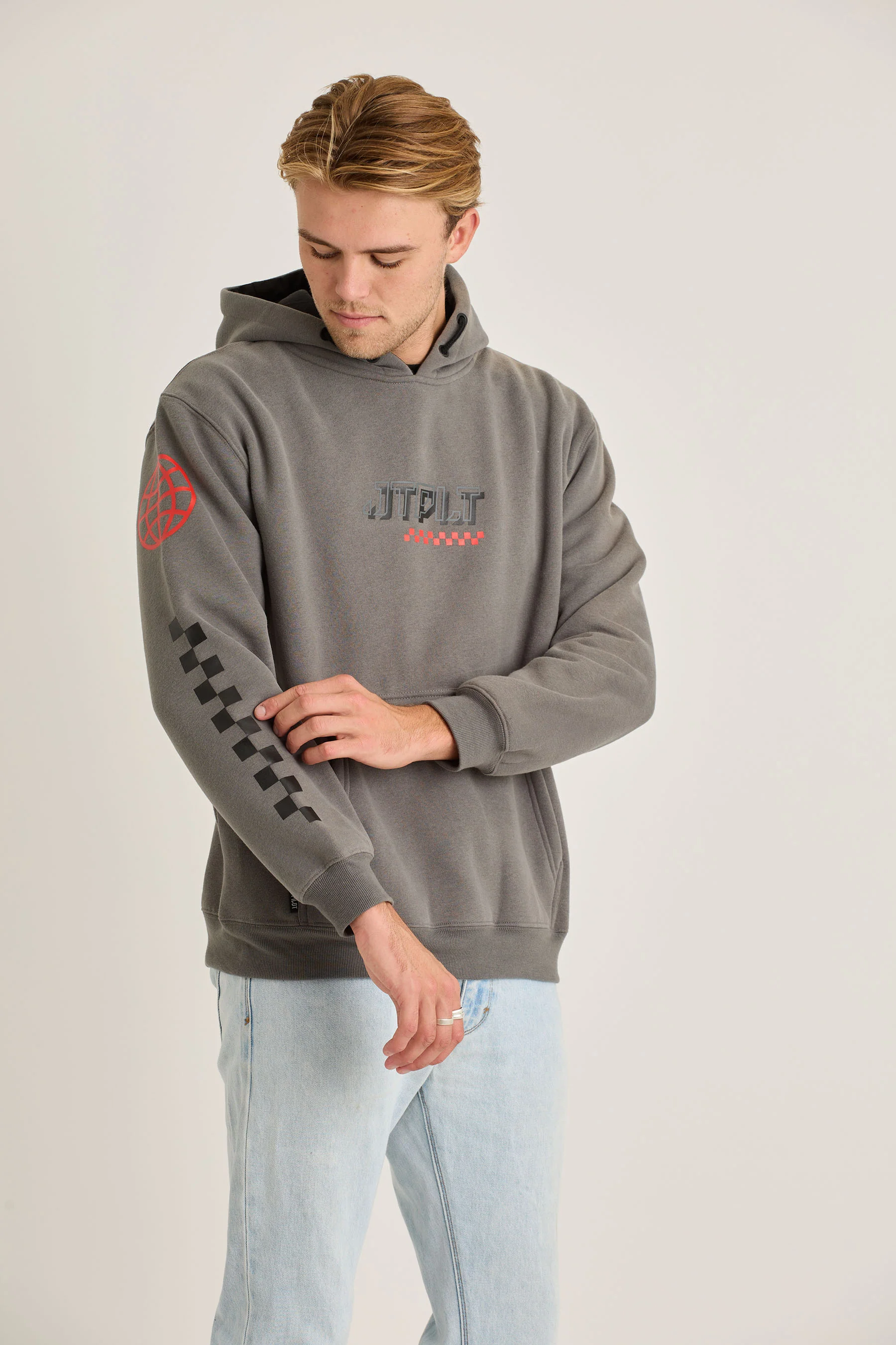 Jetpilot Tech Mens Pullover - Charcoal - Image 6