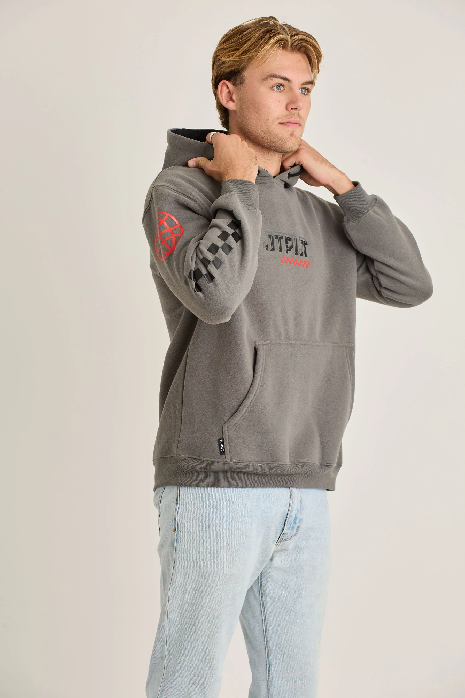Jetpilot Tech Mens Pullover - Charcoal - Image 7