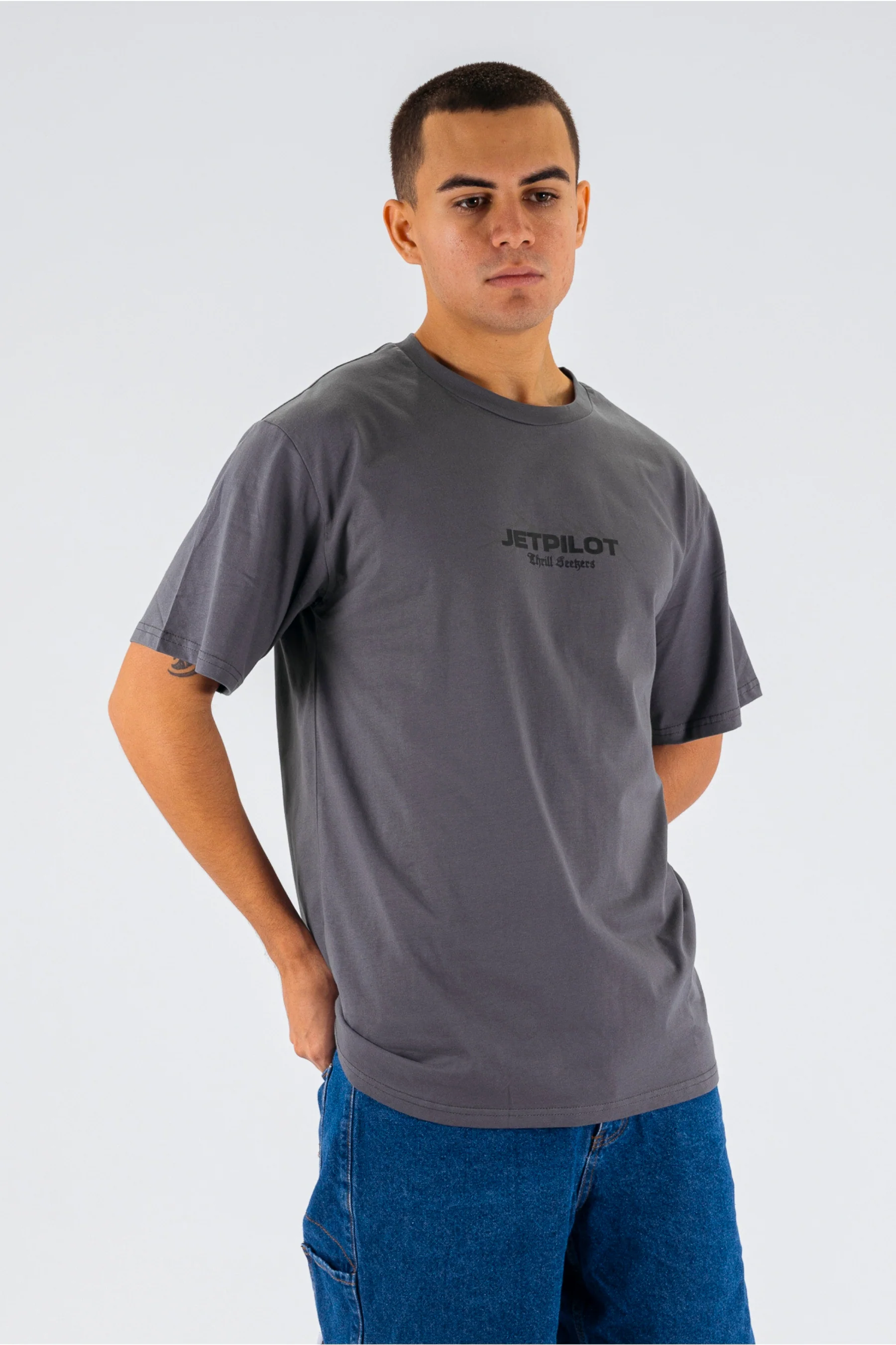 Jetpilot Terminal Tee - Charcoal - Image 3