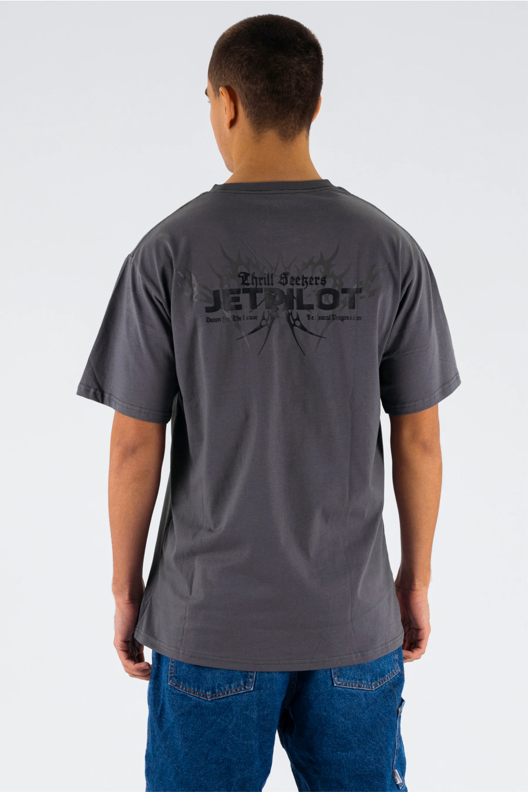 Jetpilot Terminal Tee - Charcoal - Image 4