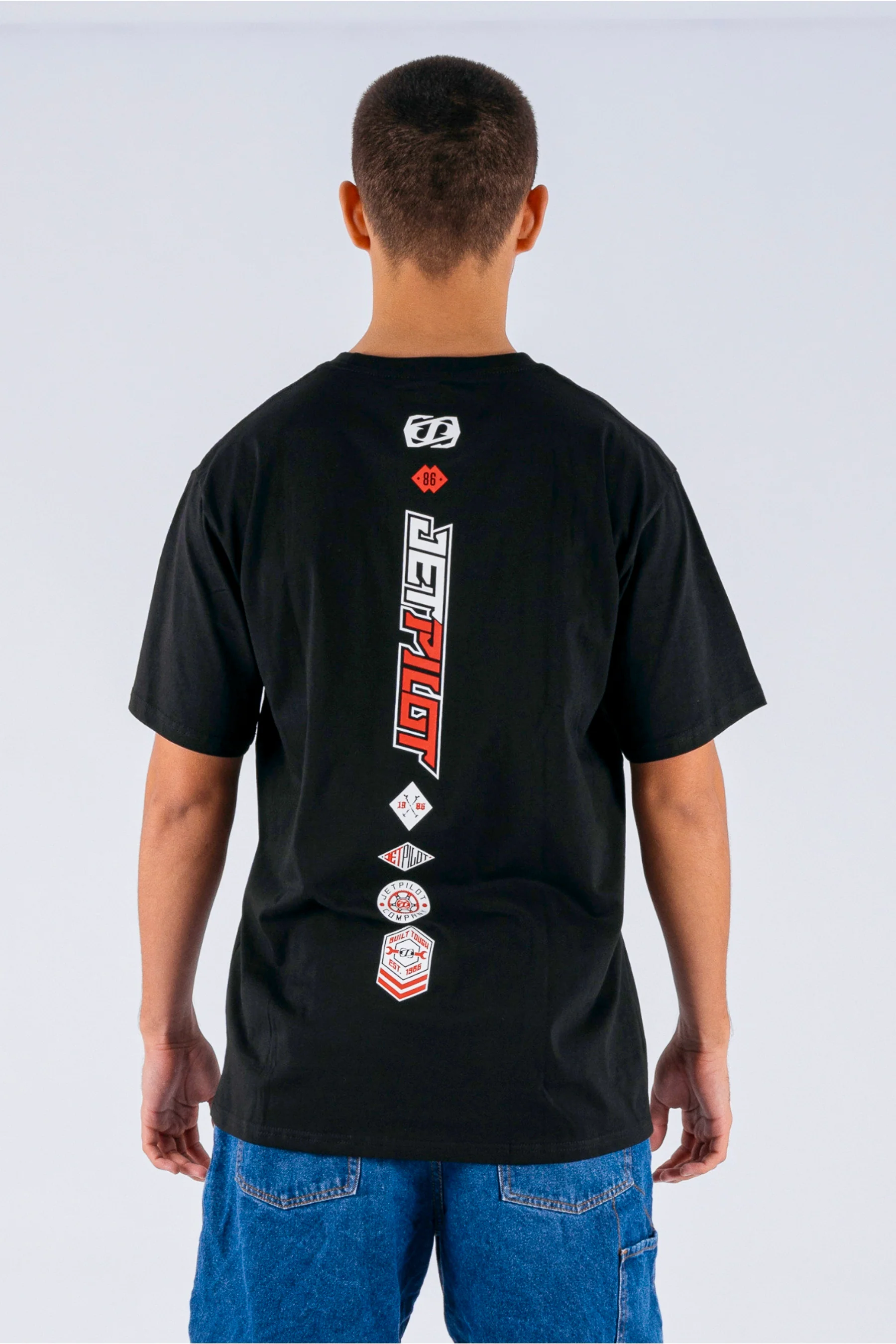 Jetpilot Tough Spinal Tee - Black/White - Image 4
