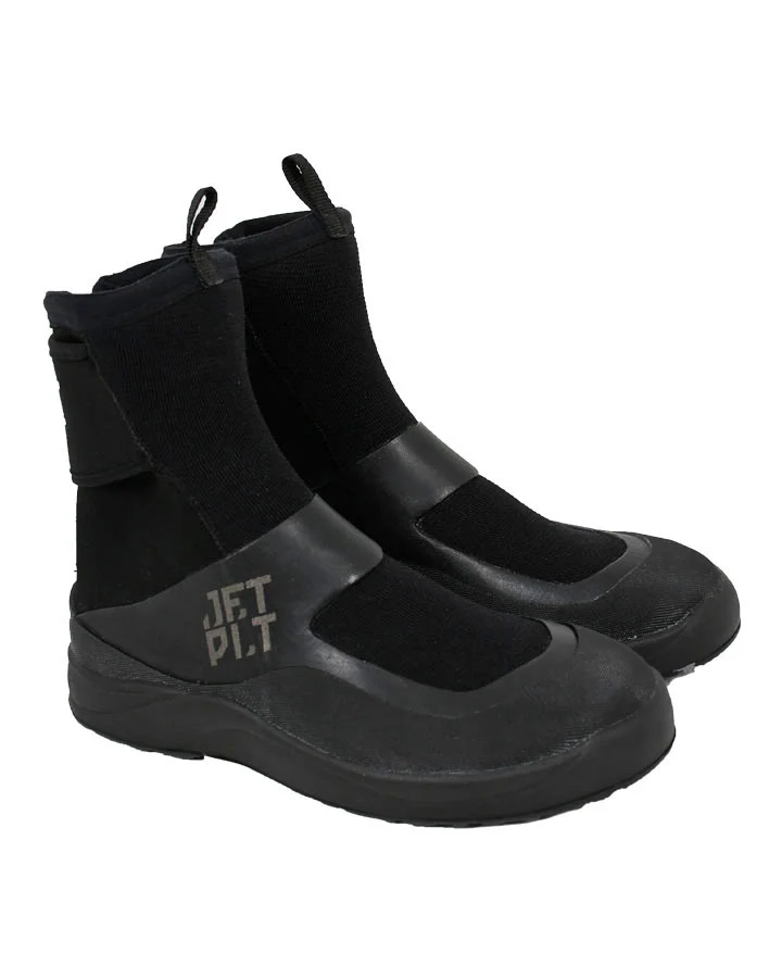 Jetpilot Mens Turbo Rear Zip Neo Boots - Black - Image 6