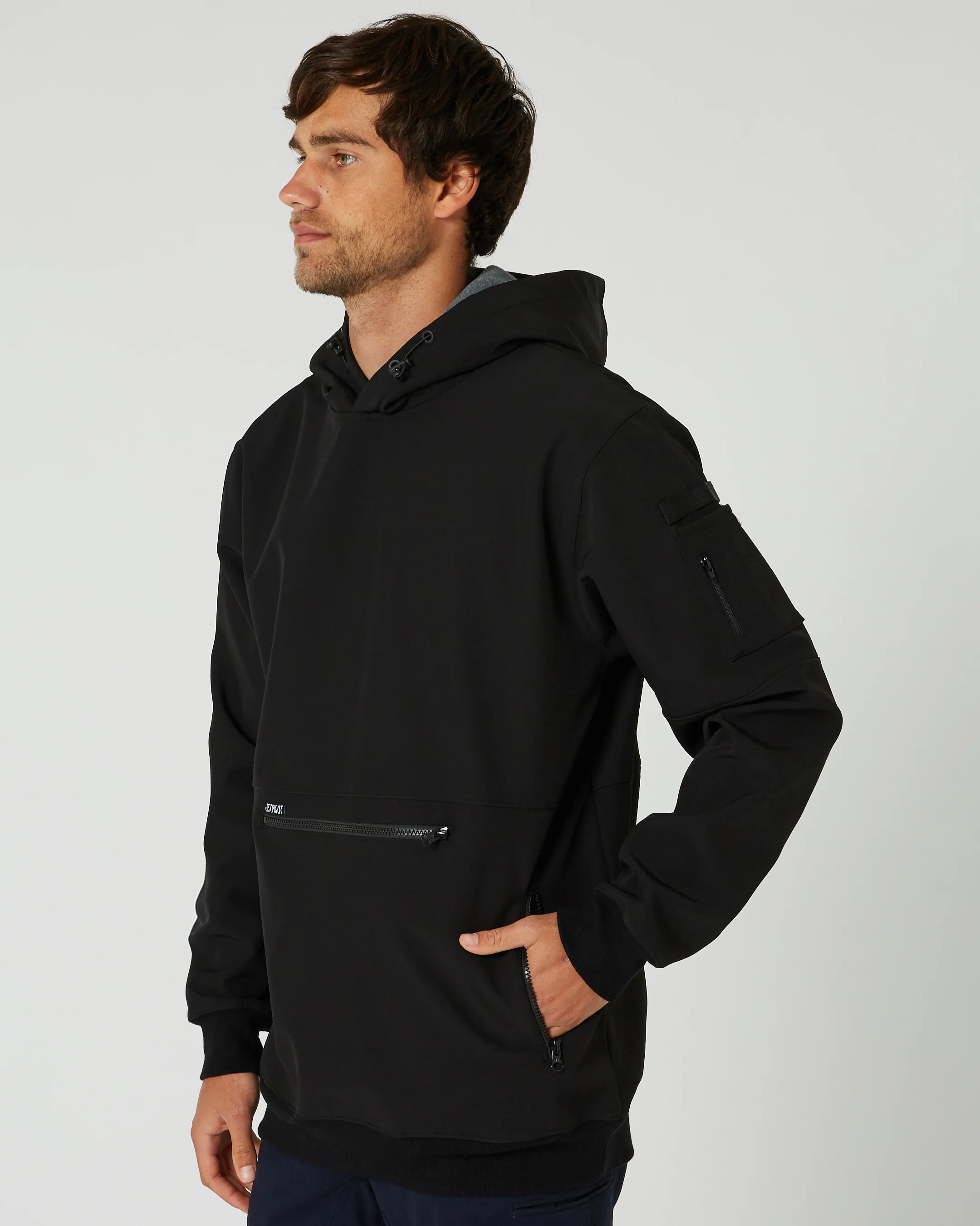 Jetpilot Utility 2 Mens Pullover Hoodie - Black - Image 3