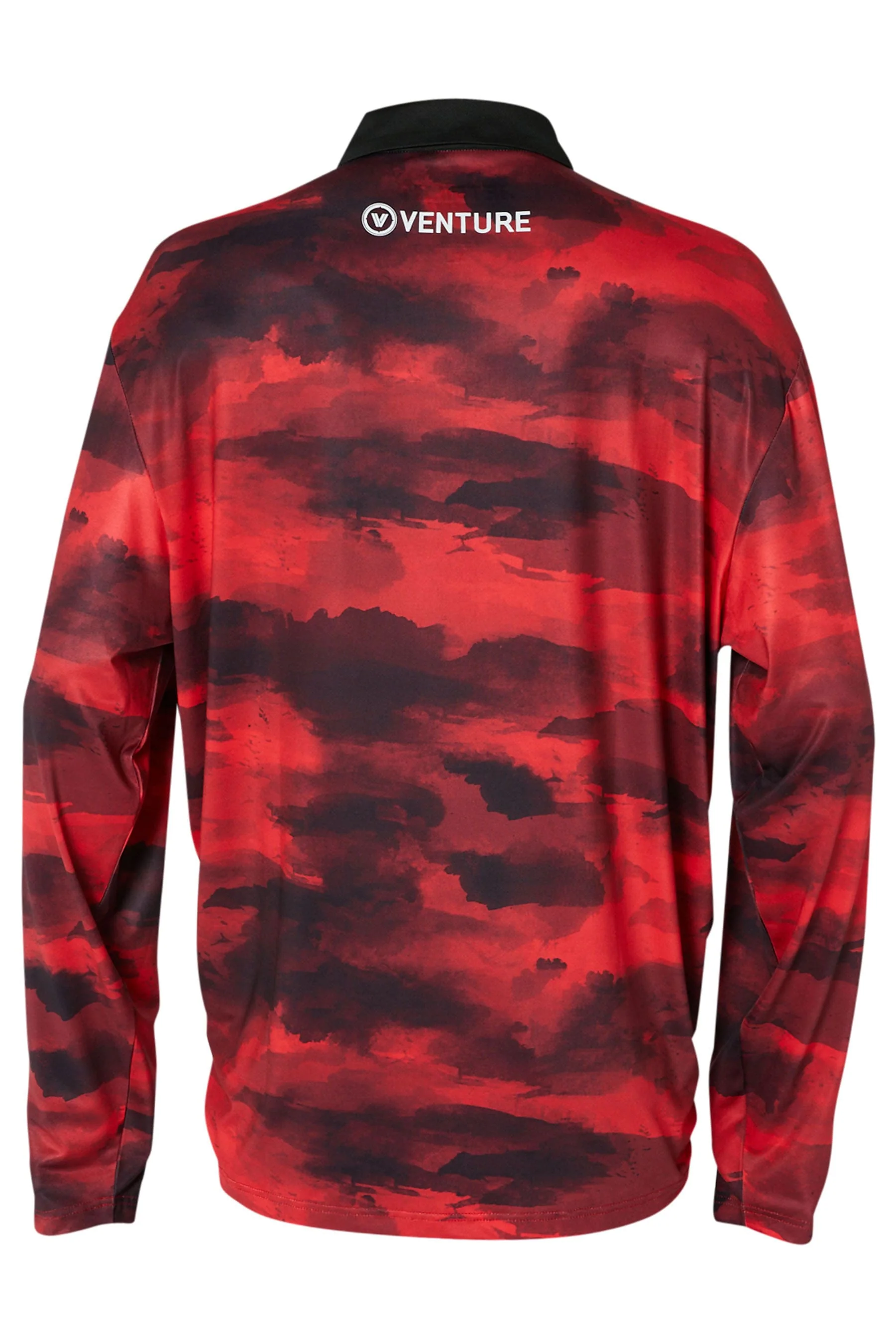 Jetpilot Venture Mens Long Sleeve Fishing Polo - Red Camo - Image 3