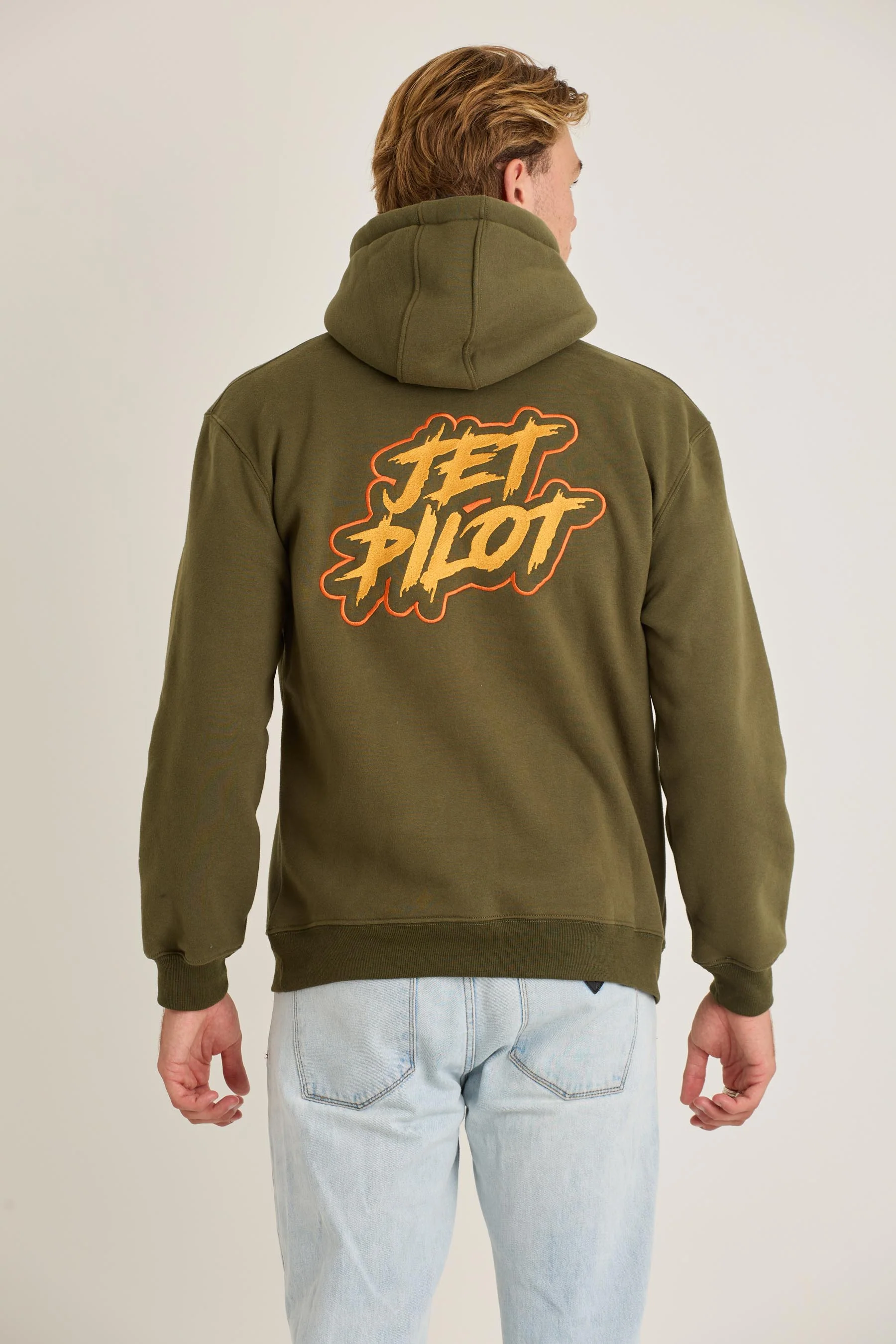 Jetpilot Yowie Sherpa Mens Pullover - Army - Image 6