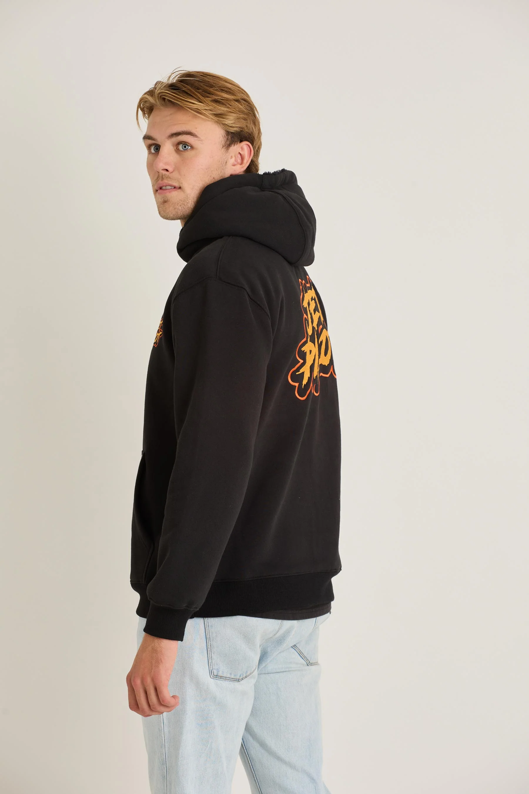 Jetpilot Yowie Sherpa Mens Pullover - Black - Image 4