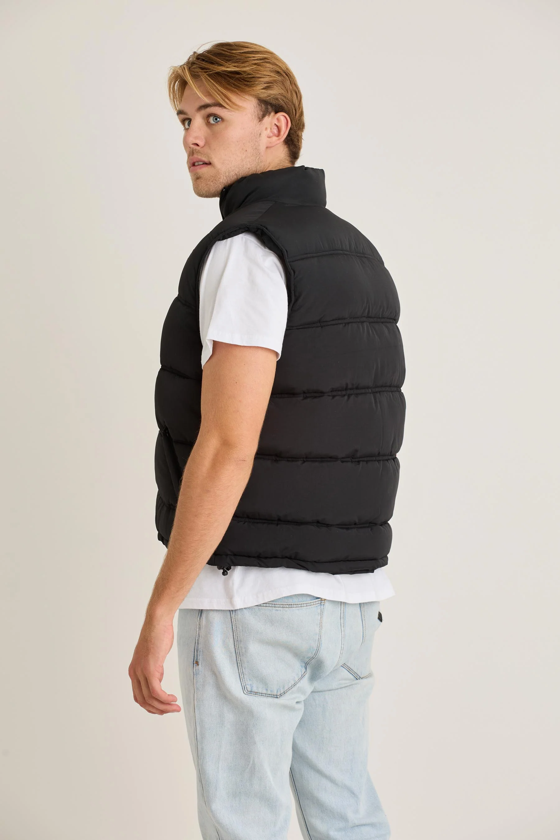 Jetpilot Zip Up Mens Vest - Black - Image 3