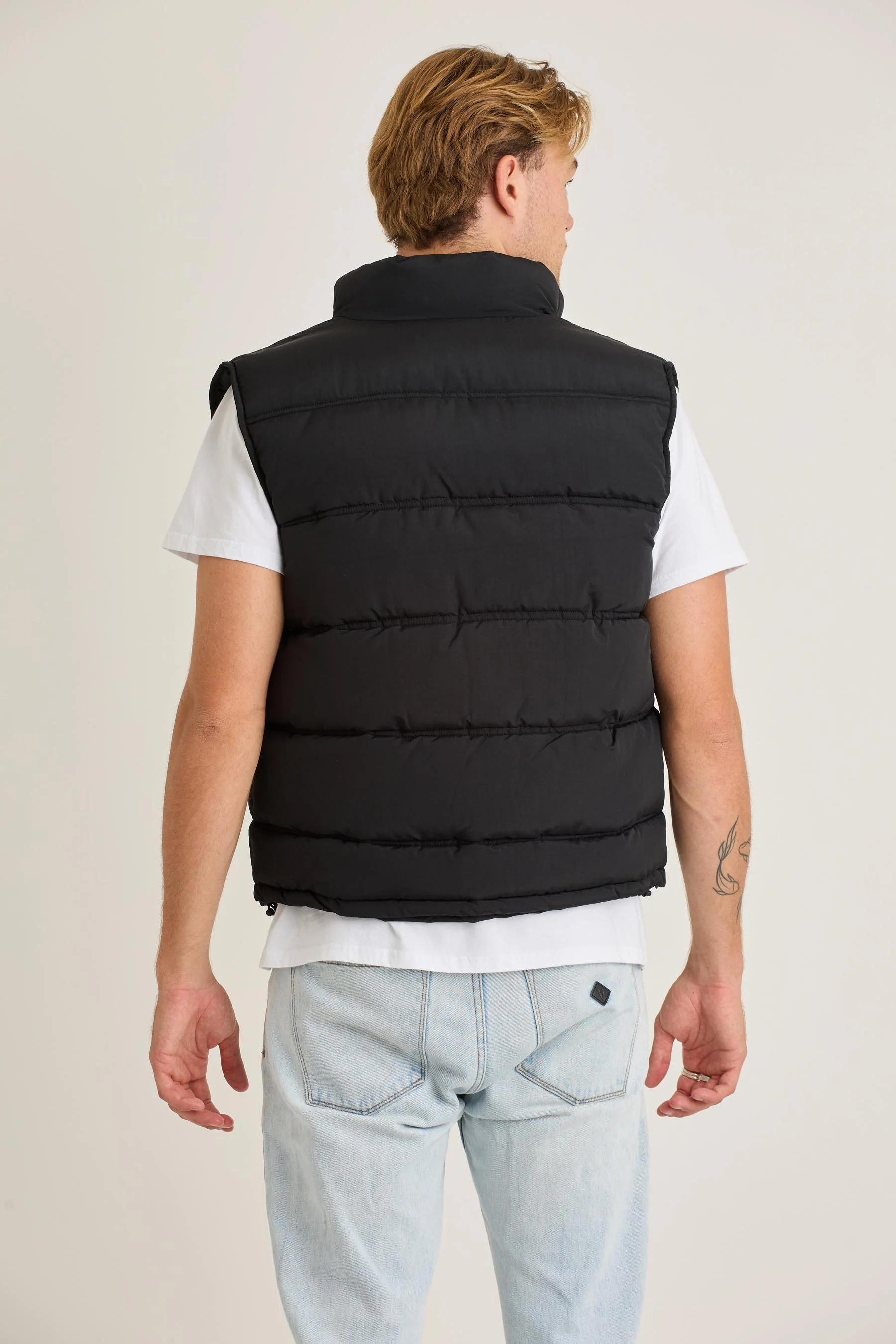 Jetpilot Zip Up Mens Vest - Black - Image 4